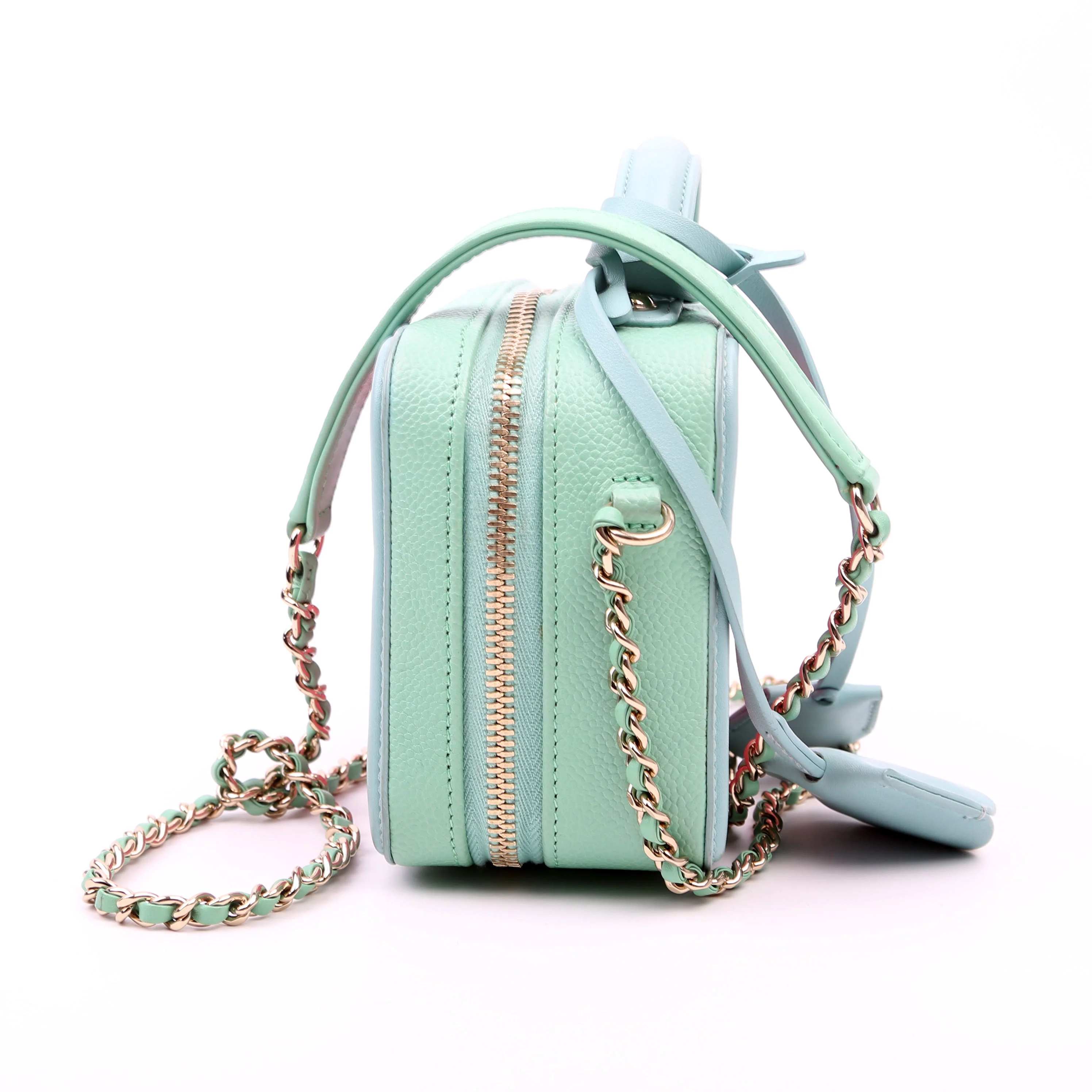 Mini Filigree Vanity Case 26M Green/Pink - Image 4
