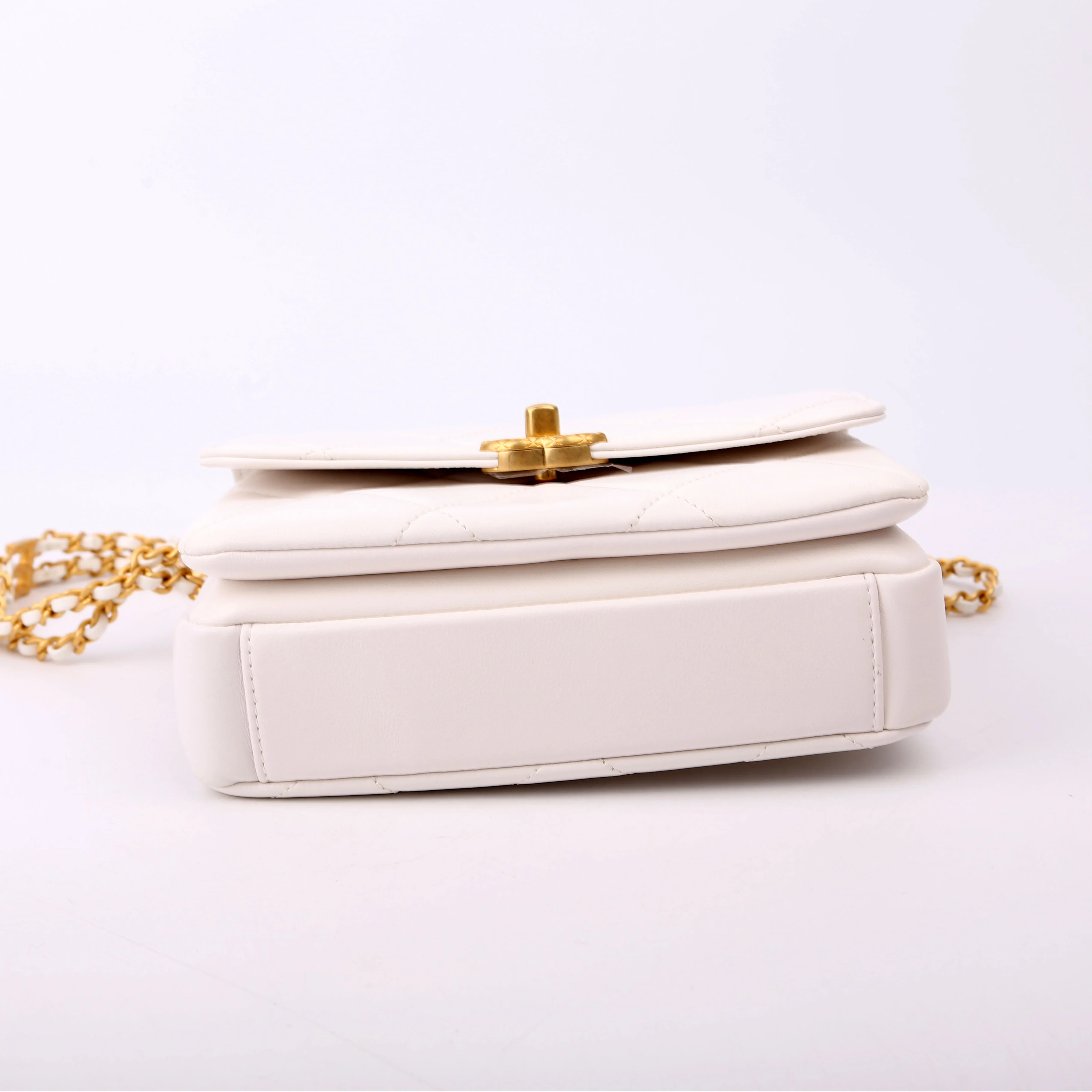 Mini Flap Bag RFID White - Image 5