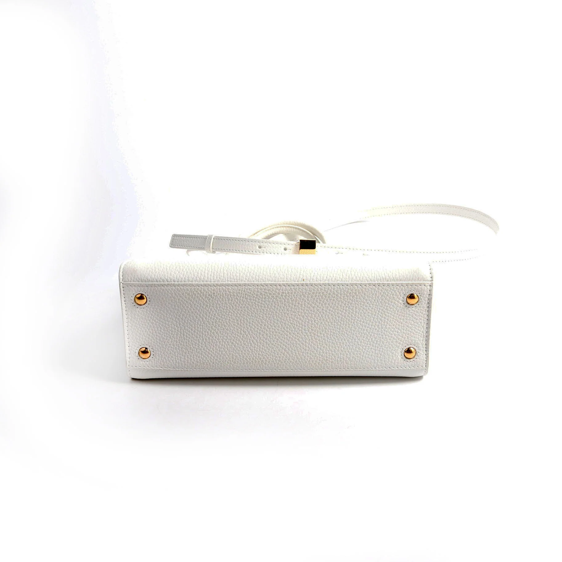 Mini Frances Tote Grain Leather White - Image 3