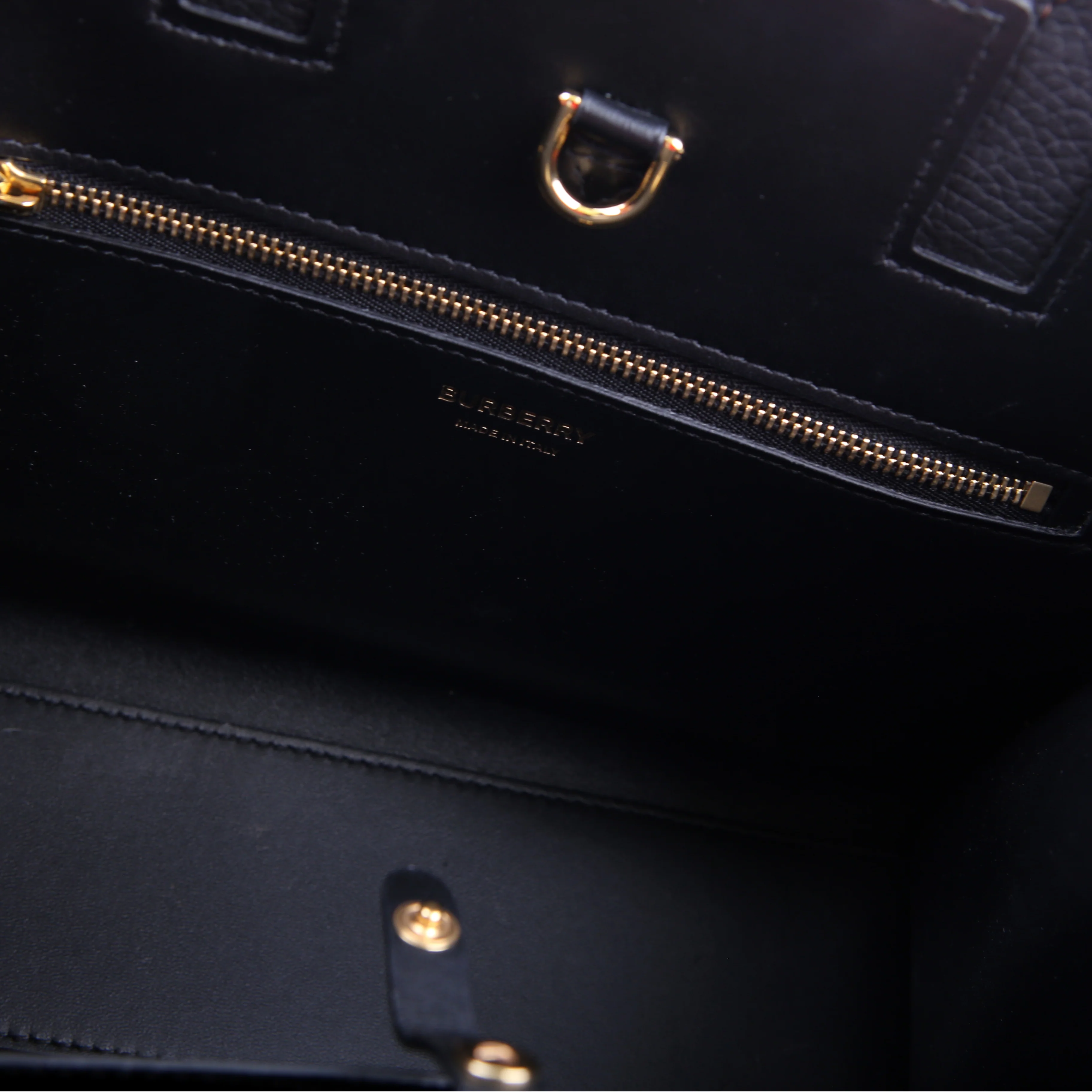 Mini Frances Tote Grained Leather Black - Image 8