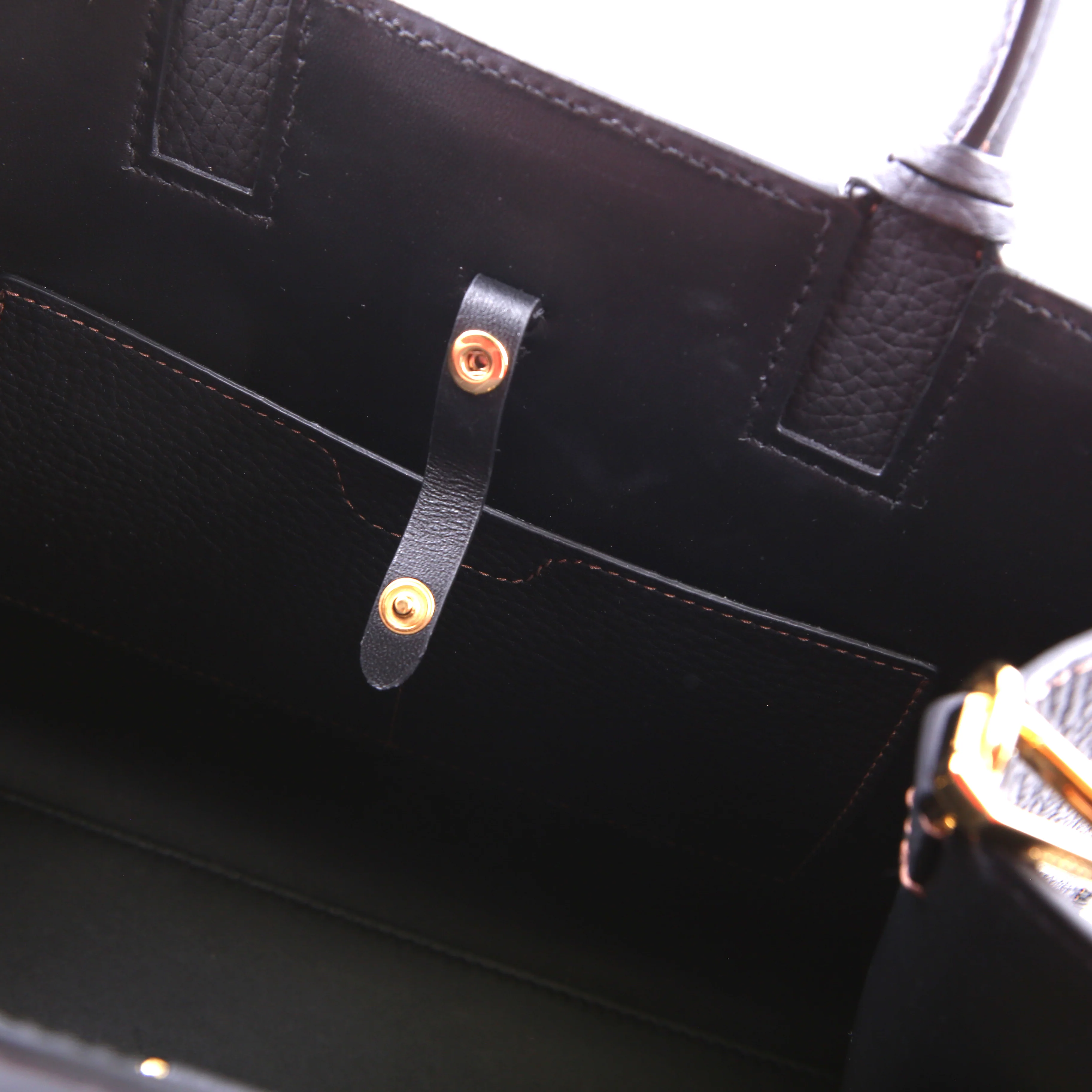 Mini Frances Tote Grained Leather Black - Image 9
