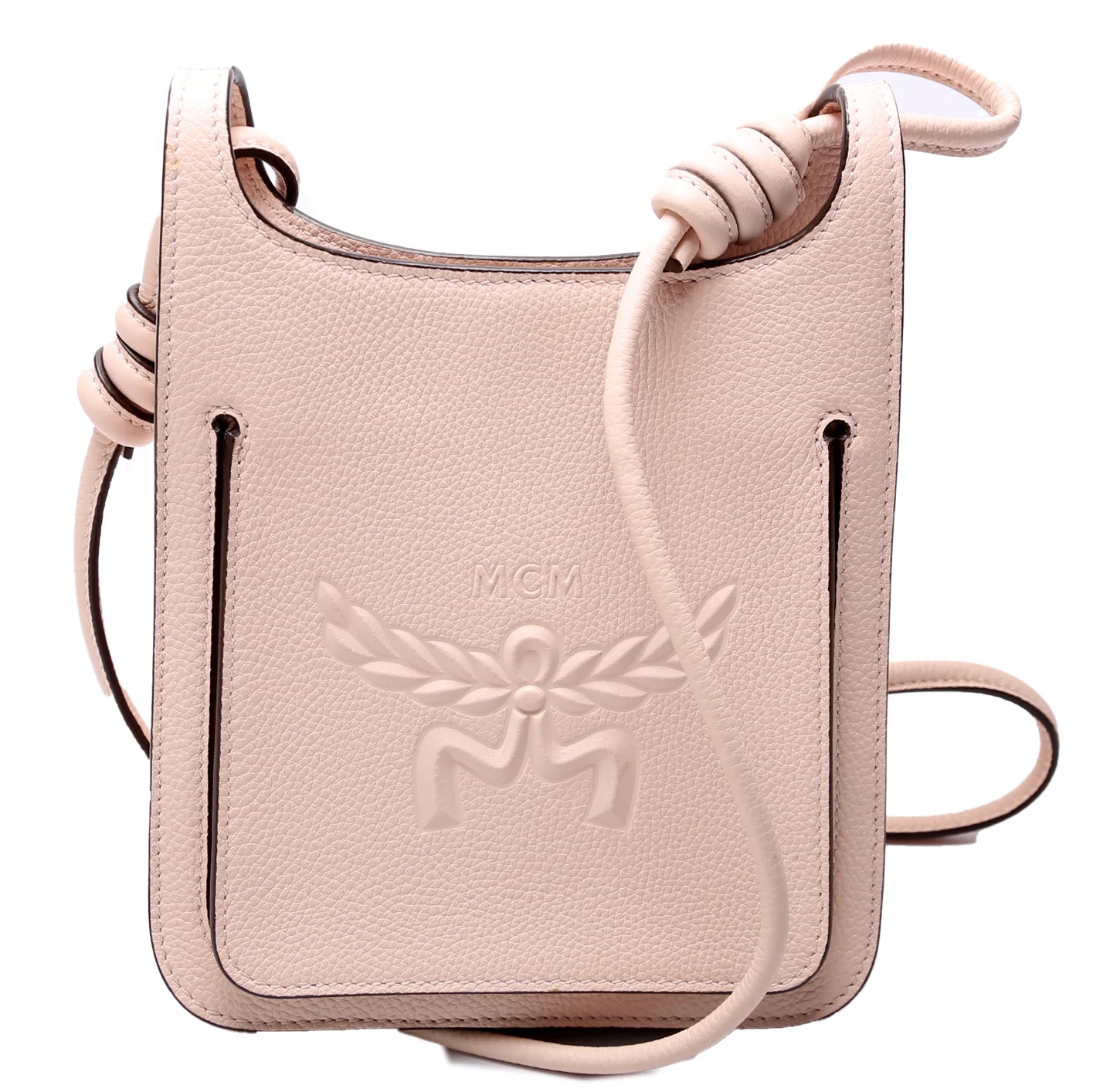 Mini Hummel Leather Crossbody Bag Pink