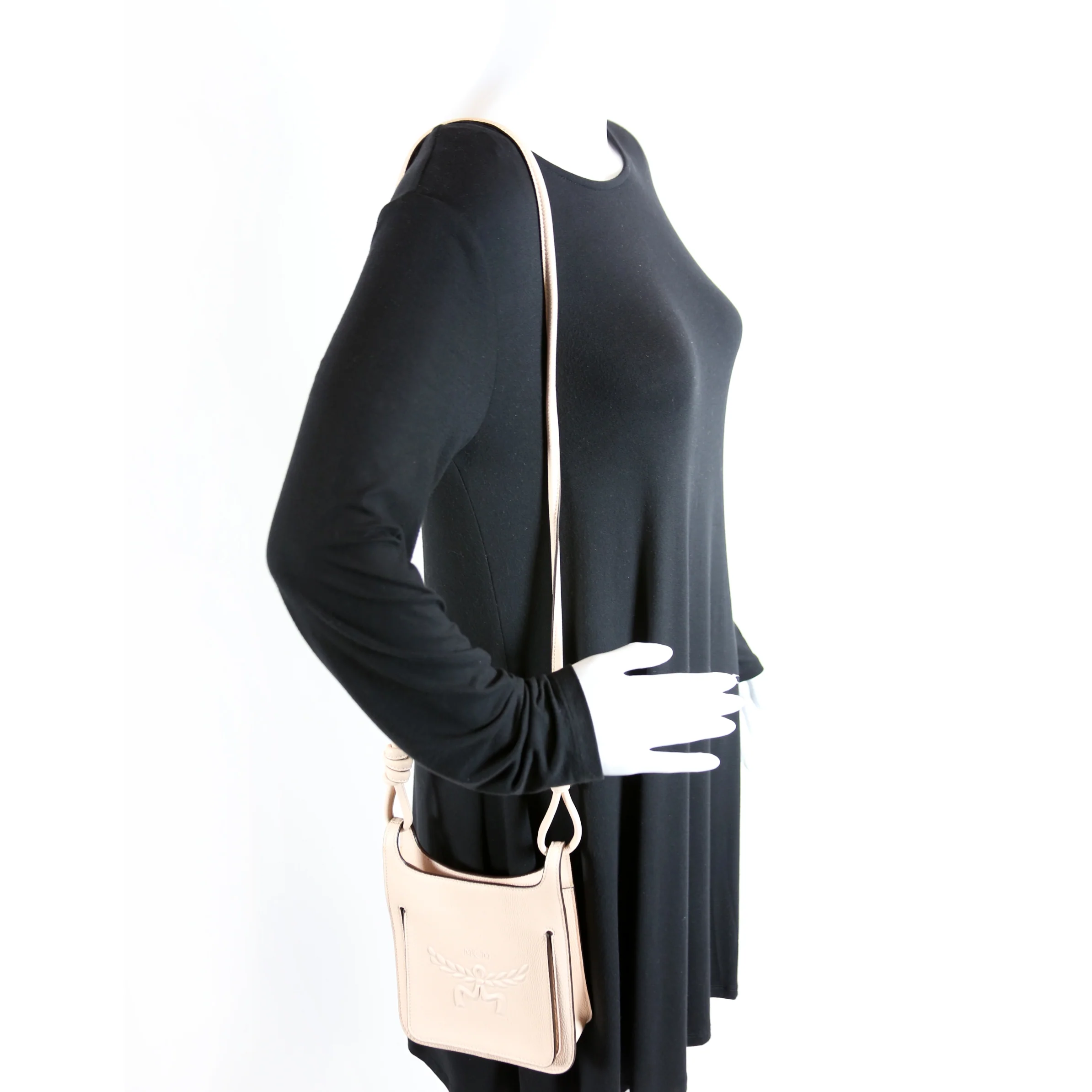 Mini Hummel Leather Crossbody Bag Pink - Image 9