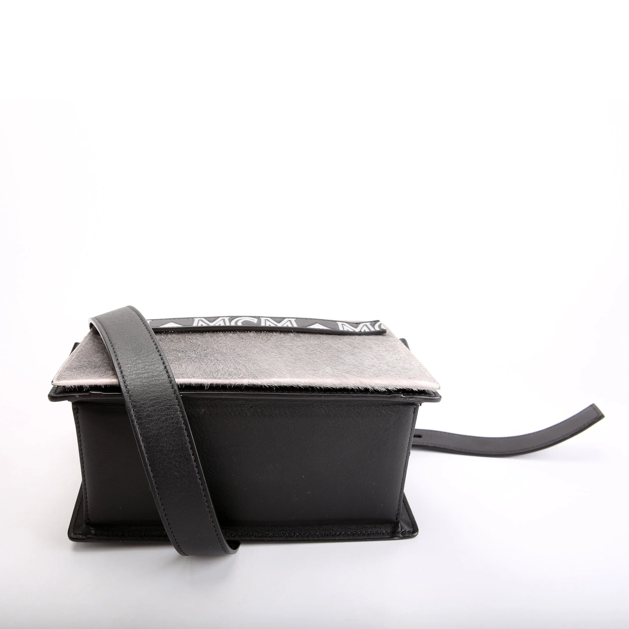 Mini Milano Tote Lux Calfskin Hair Black/Grey - Image 4