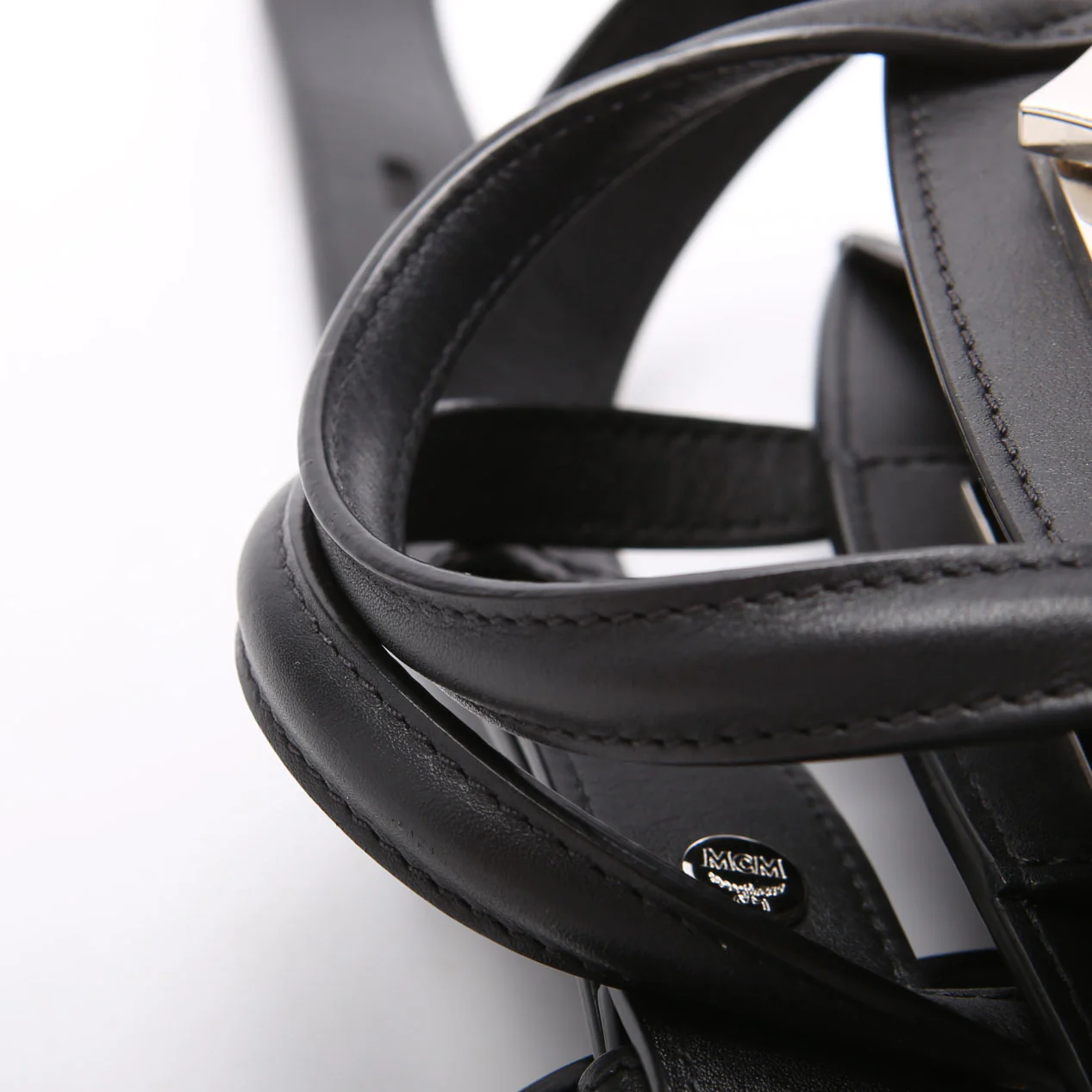 Mini Milano Tote Lux Calfskin Hair Black/Grey - Image 7
