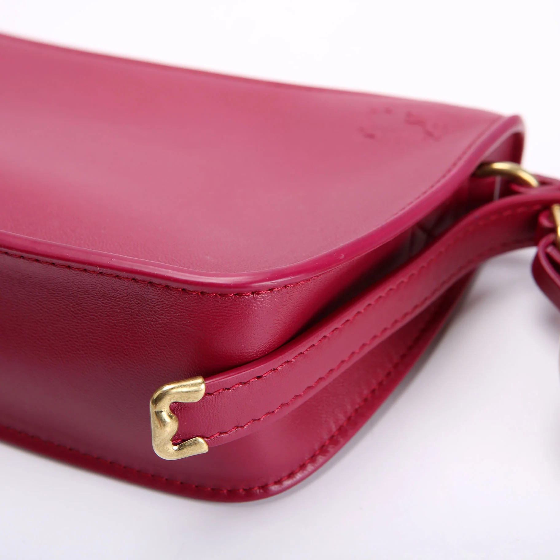 Mini Shield Leather Sling Bag Berry - Image 6