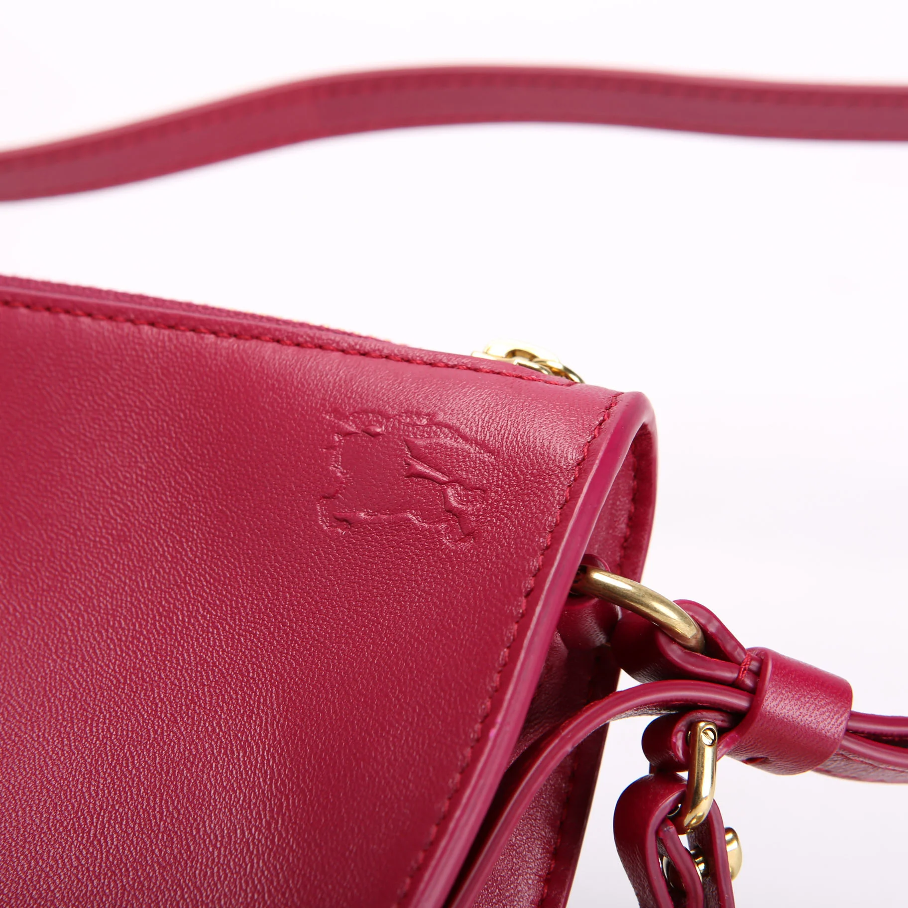 Mini Shield Leather Sling Bag Berry - Image 7