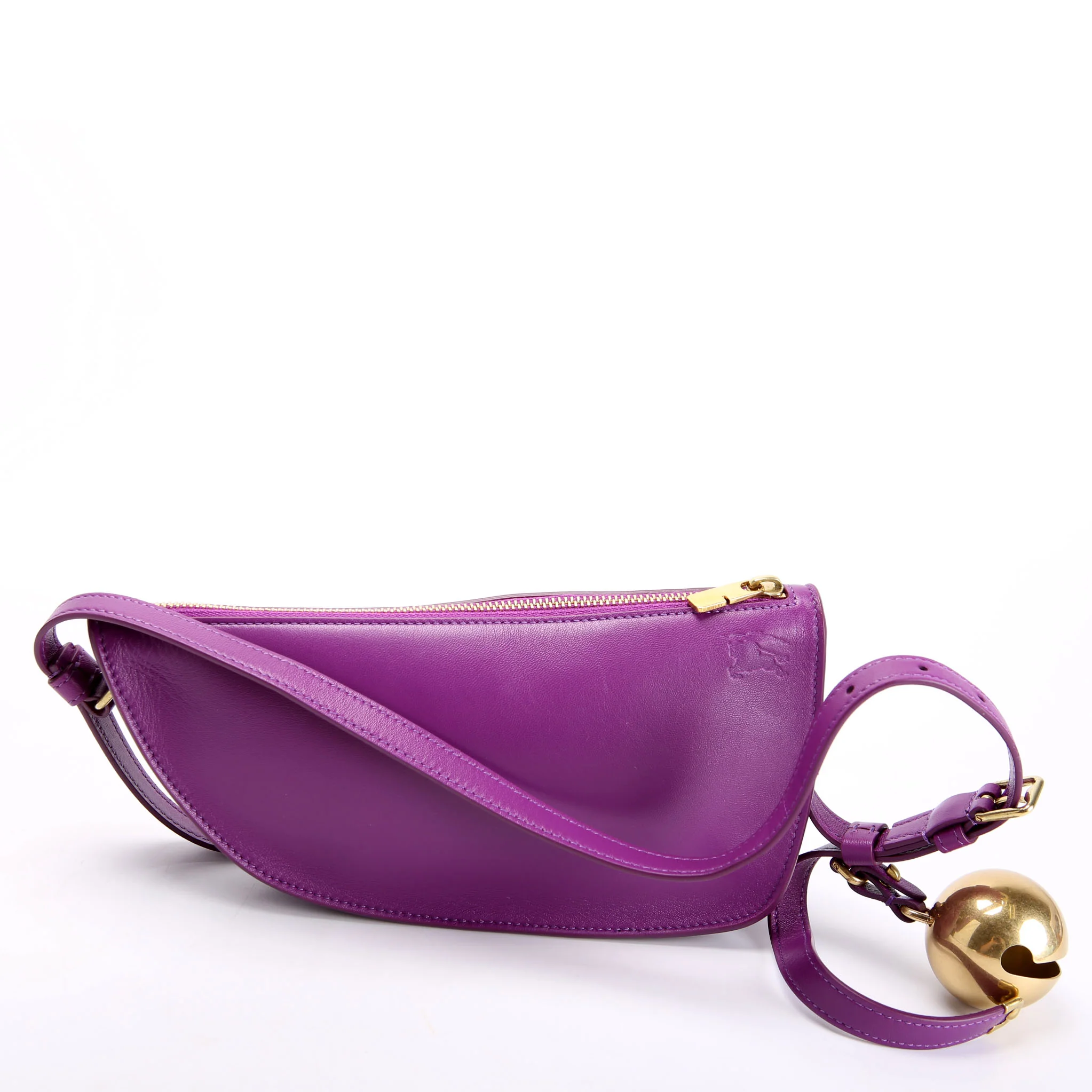 Mini Shield Leather Sling Bag Purple - Image 3