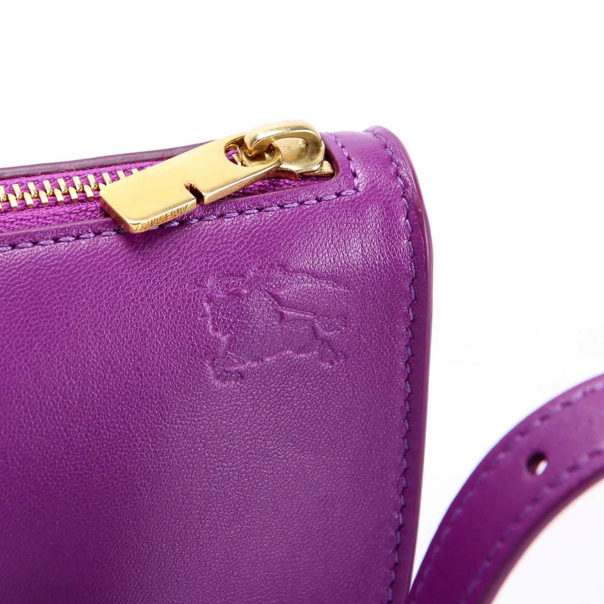 Mini Shield Leather Sling Bag Purple - Image 8