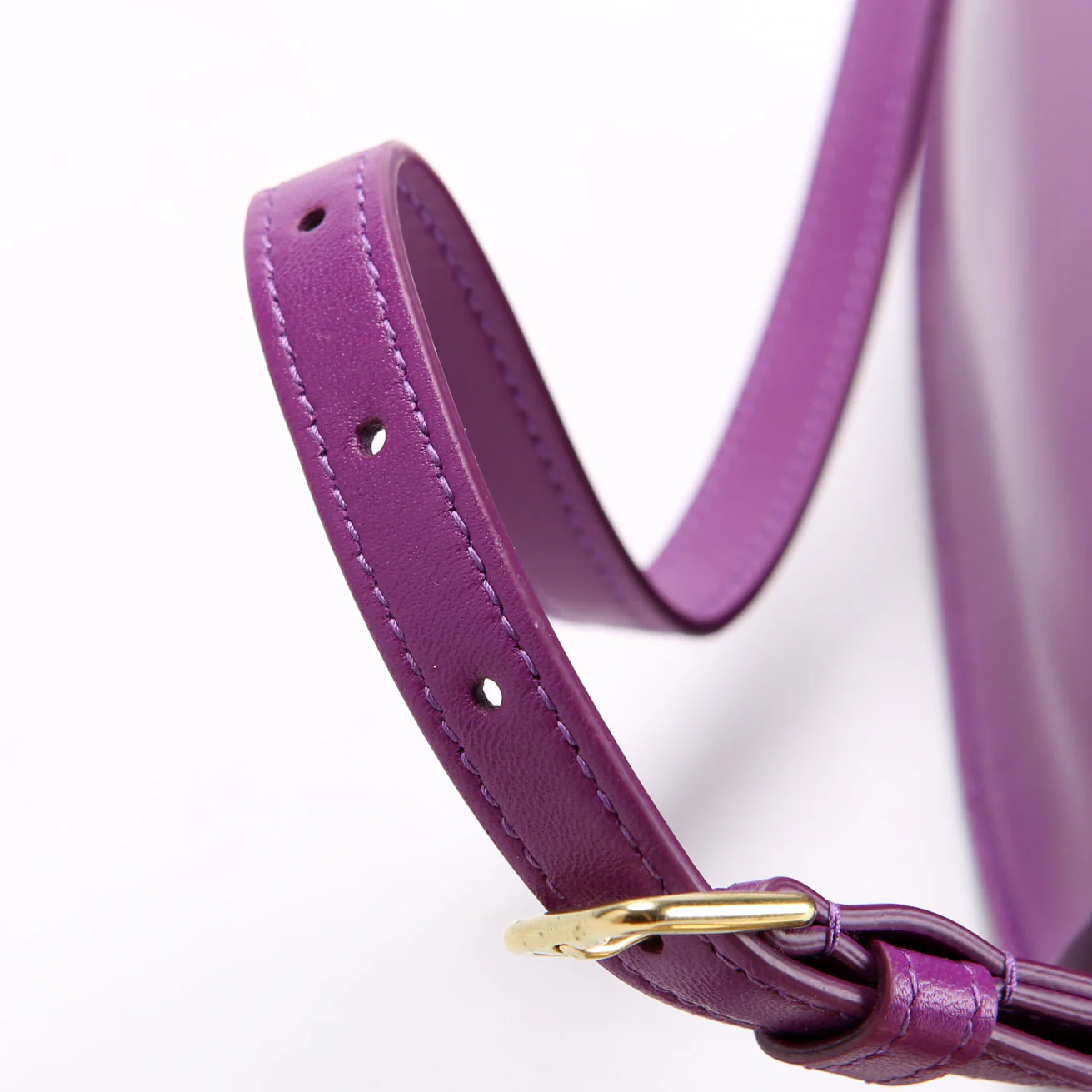 Mini Shield Leather Sling Bag Purple - Image 9