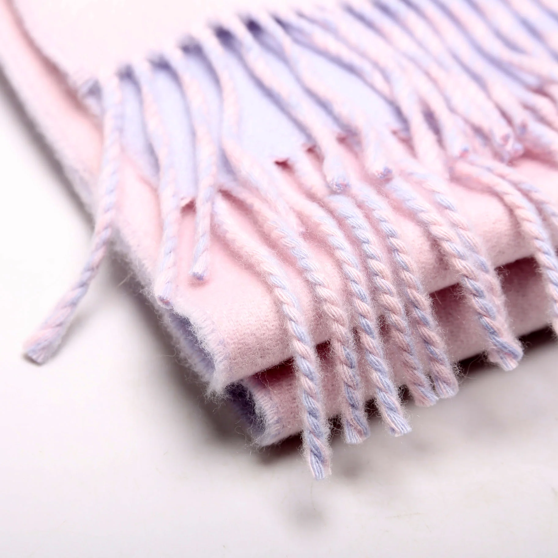 Mint/Sugar Reversible Cashmere Scarf Purple/Pink - Image 2