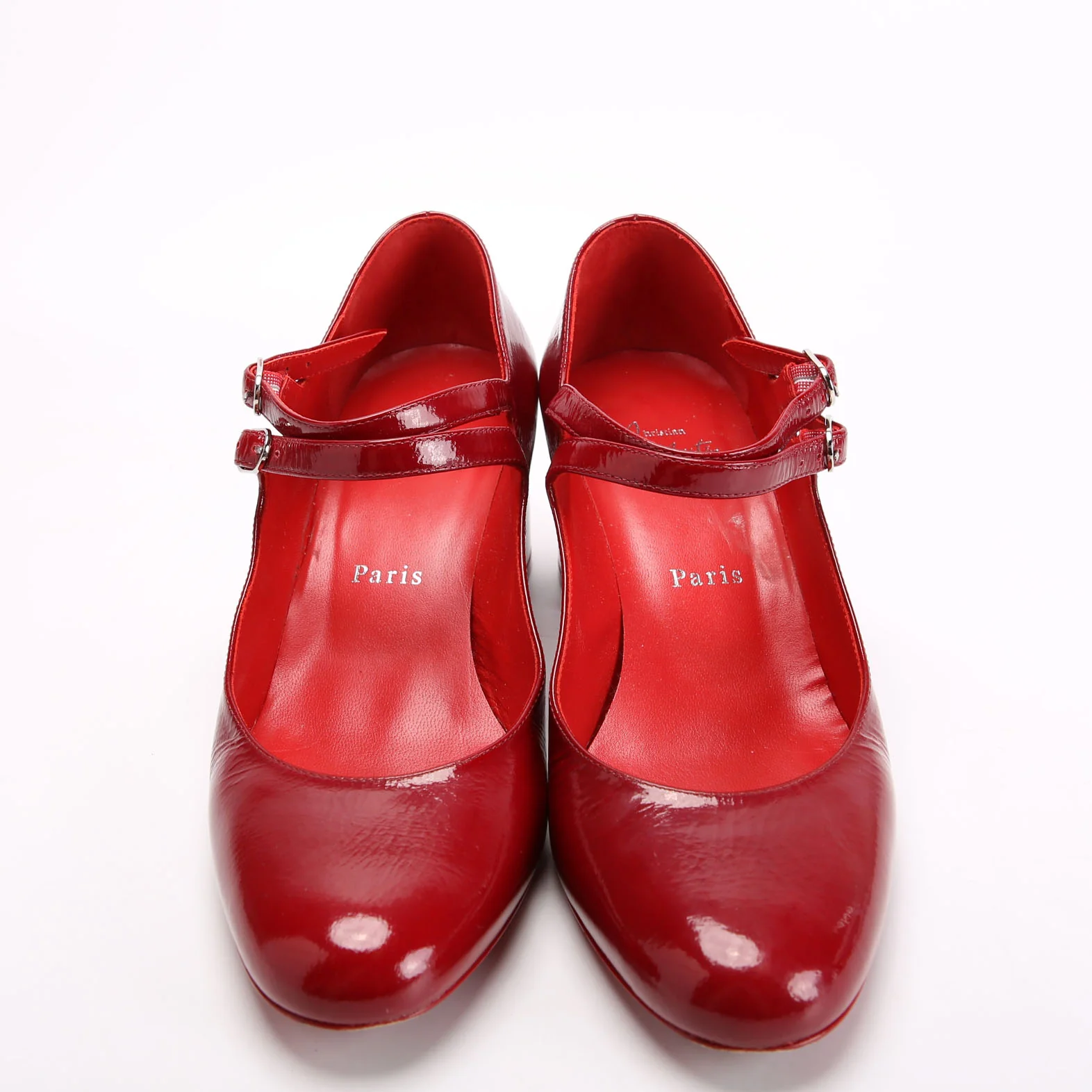 Miss Jane Patent 55MM Pumps Size 38.5 Red - Image 2