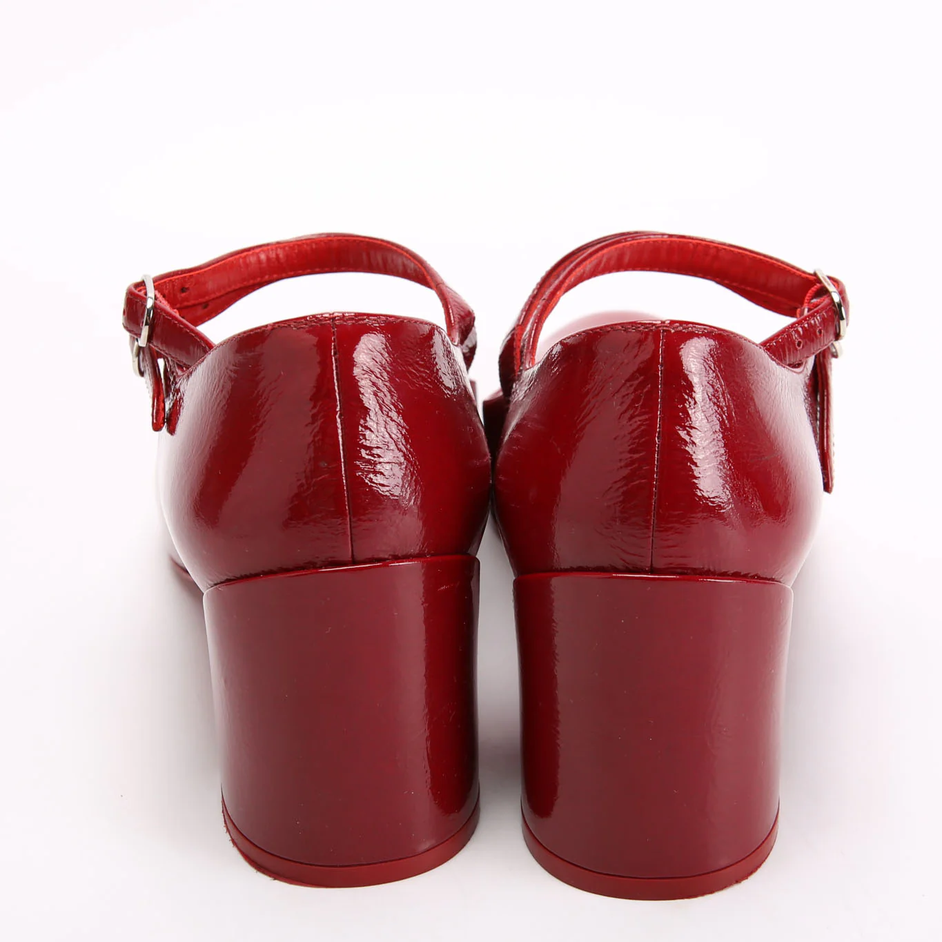Miss Jane Patent 55MM Pumps Size 38.5 Red - Image 4