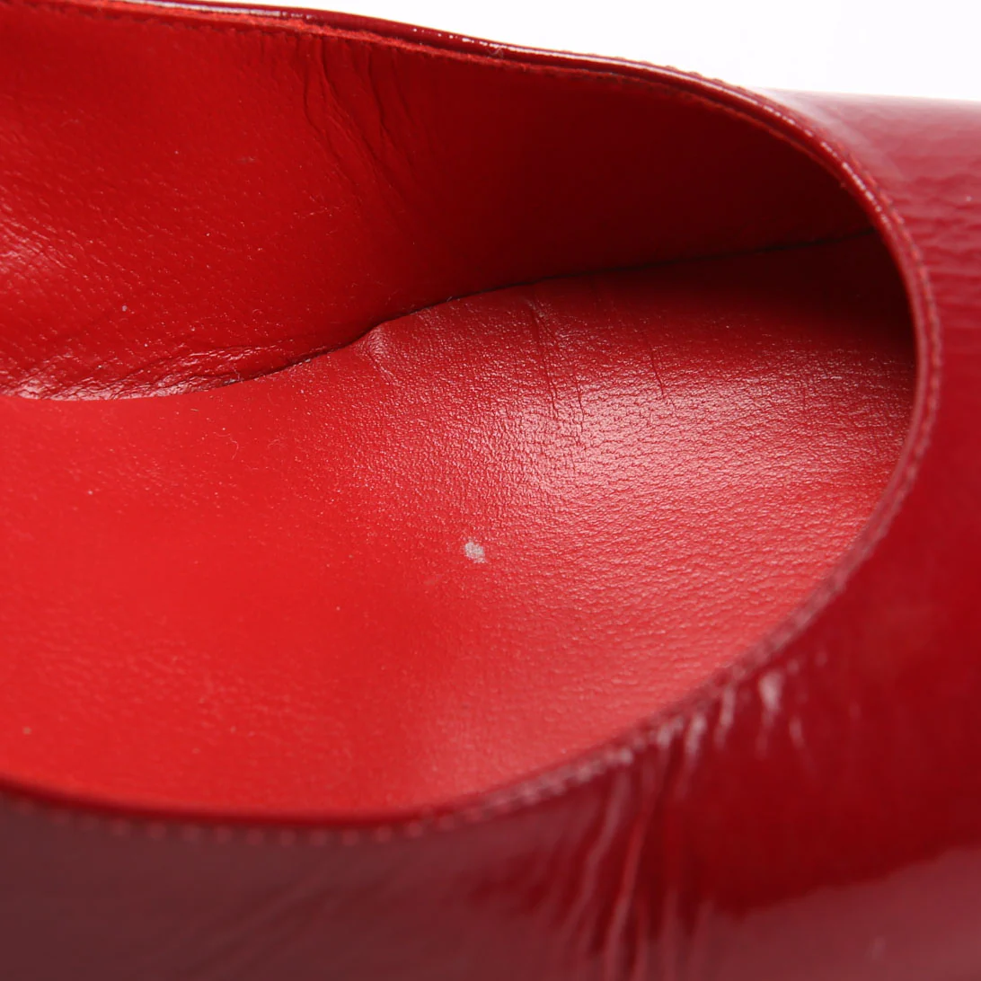 Miss Jane Patent 55MM Pumps Size 38.5 Red - Image 6