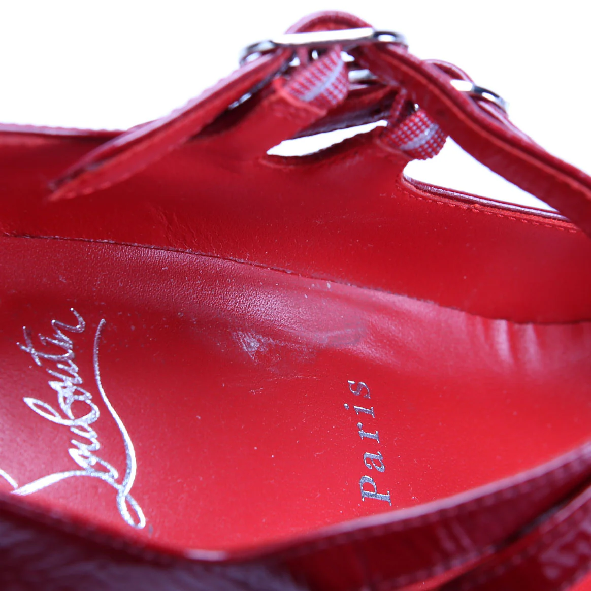 Miss Jane Patent 55MM Pumps Size 38.5 Red - Image 7