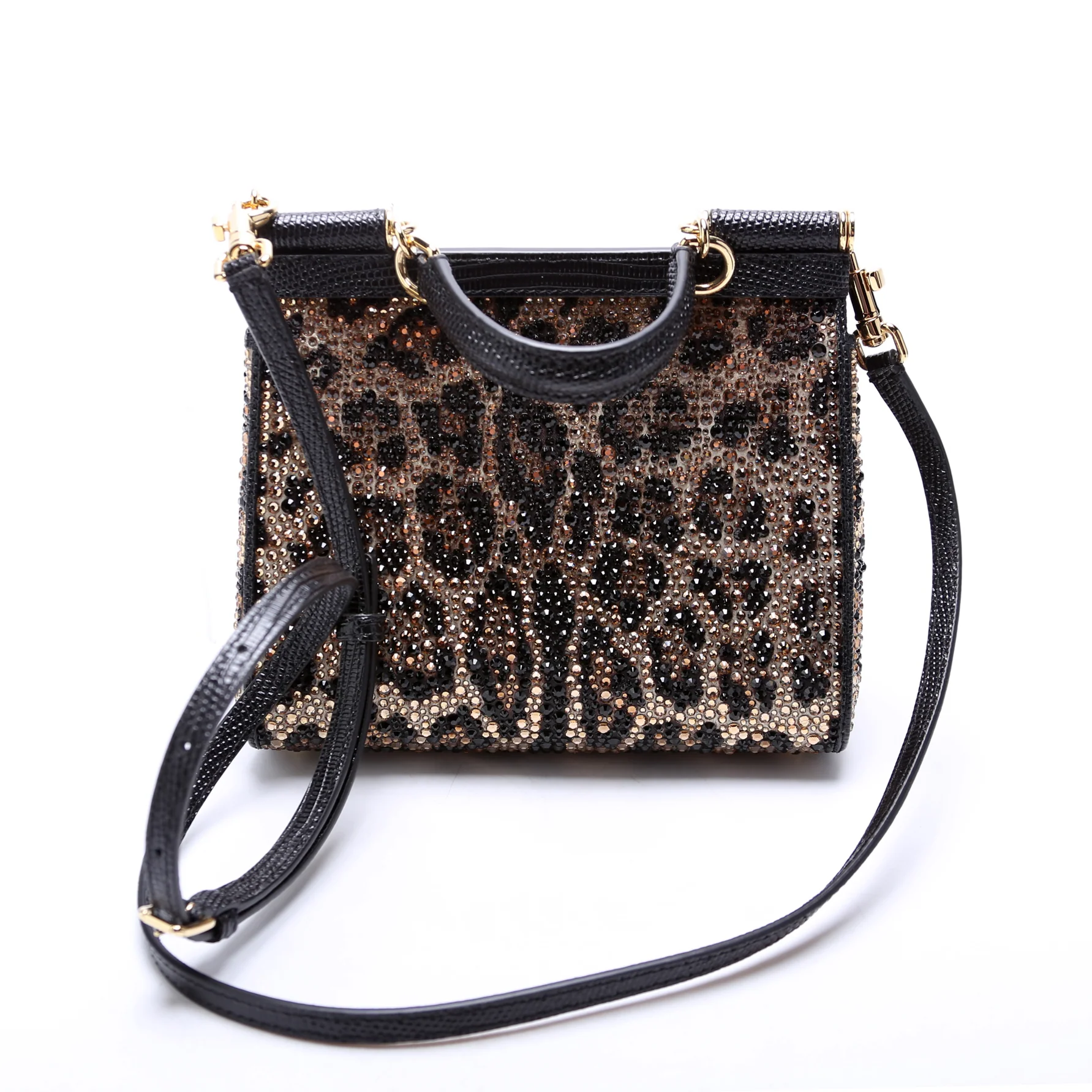 Miss Sicily Small Crystal Embellished Top Handle - Image 3