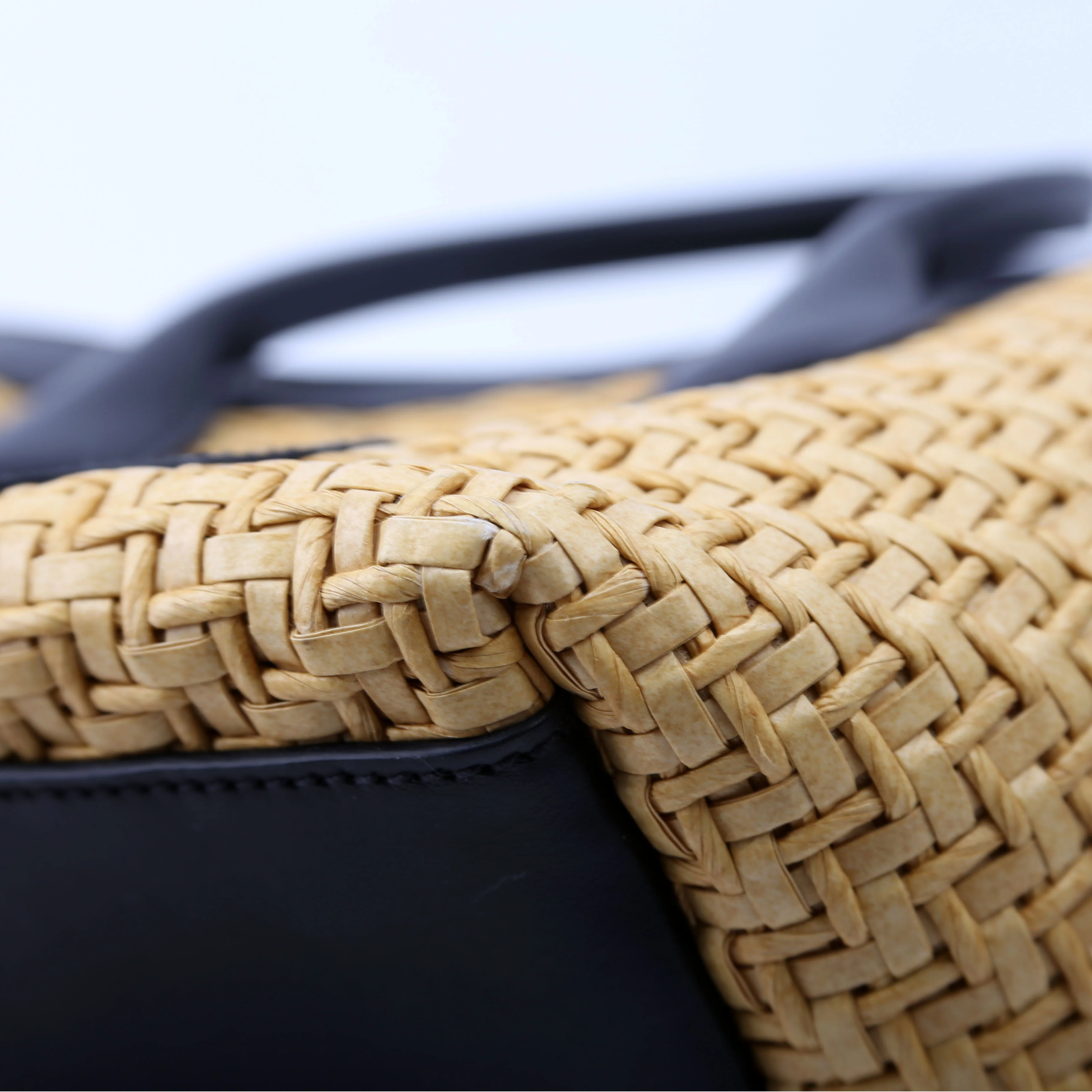 Miu Miu Logo Straw Top Handle - Image 6
