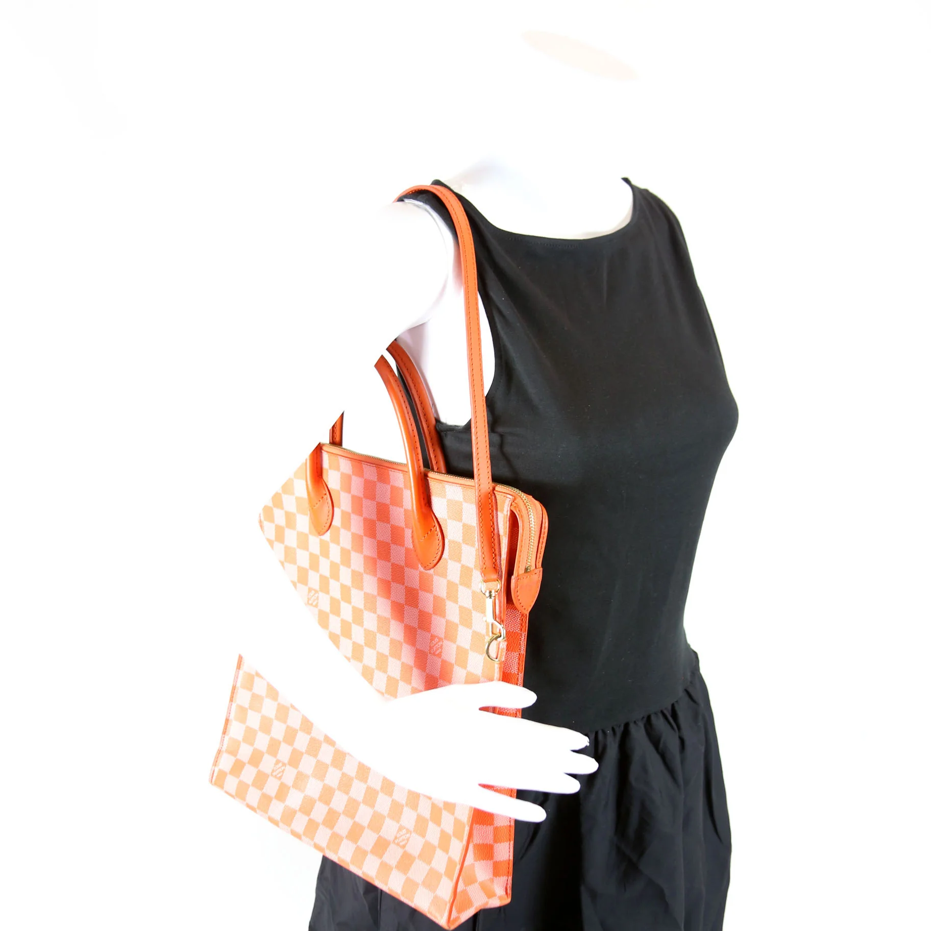 Mobil Bag Damier Couler Orange - Image 15