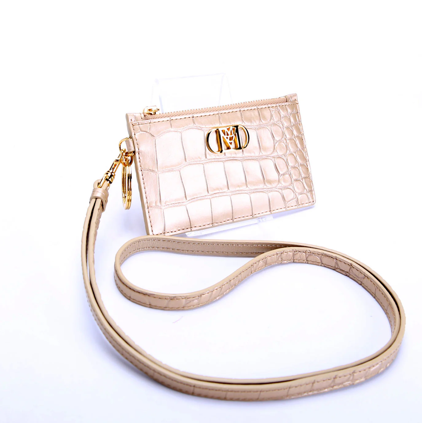 Mode Travia Lanyard Card Case Crocodile Embossed - Image 2