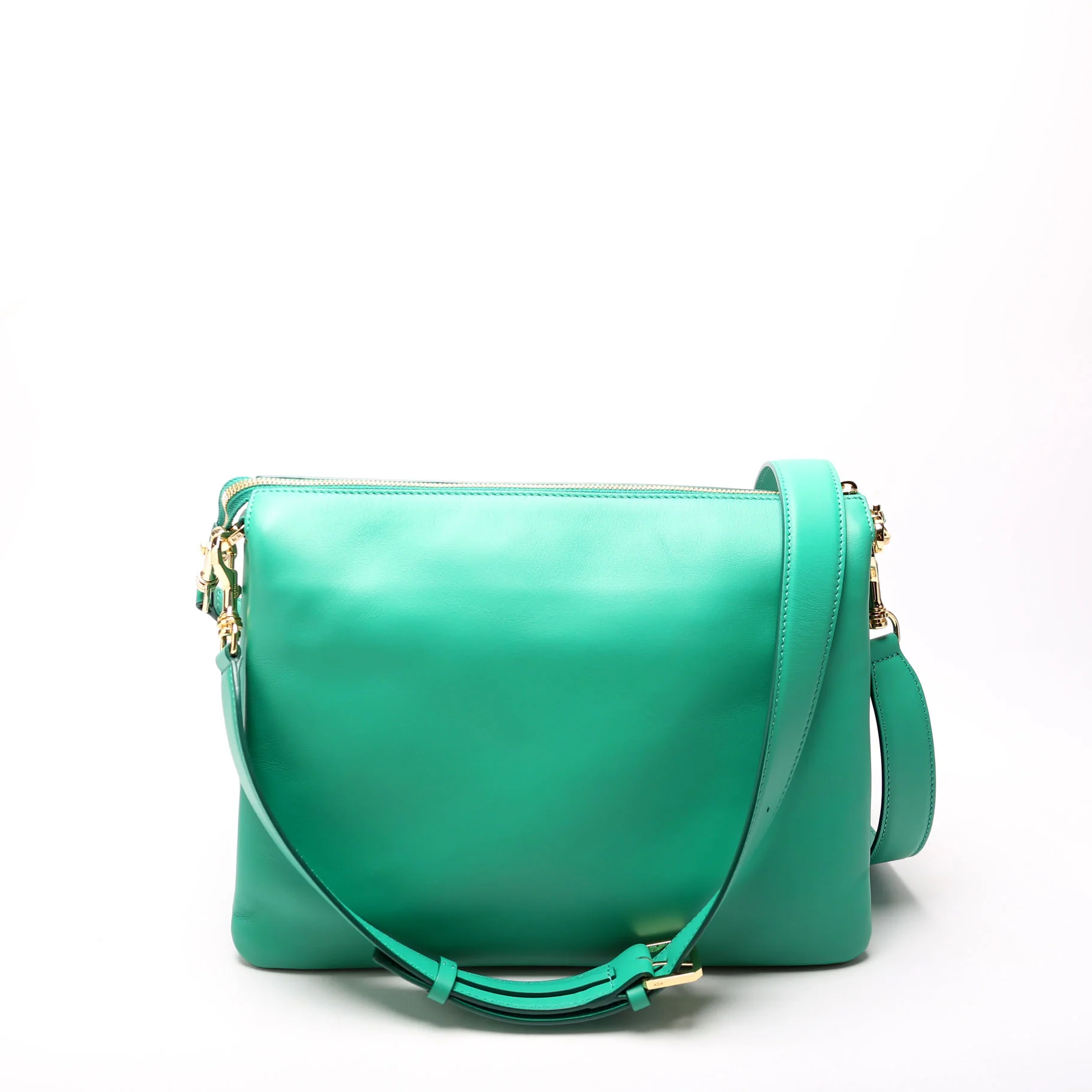 Mode Travia Medium Spanish Leather Shoulder Bag Green - Image 3