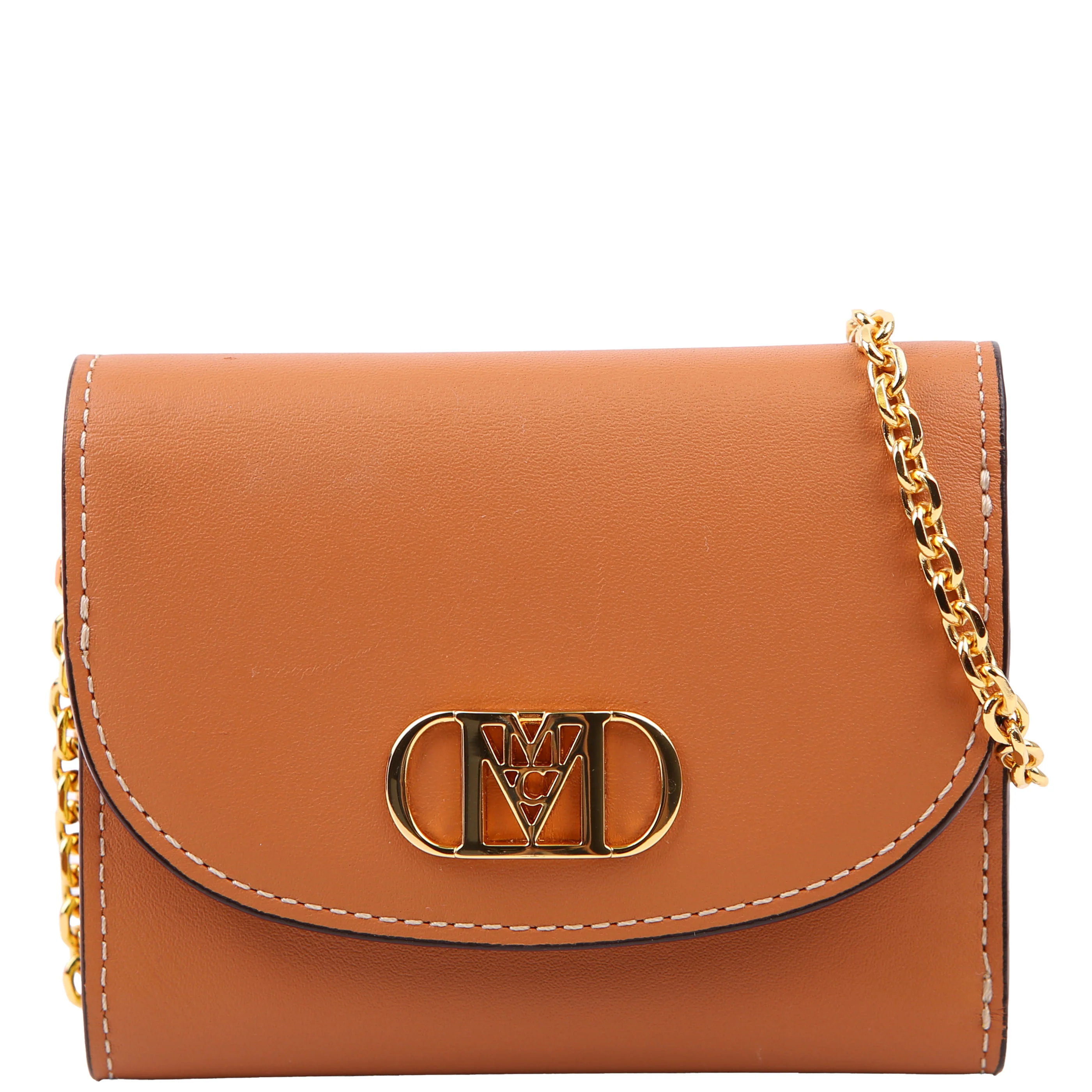 Mode Travia Mini Chain Wallet Brown