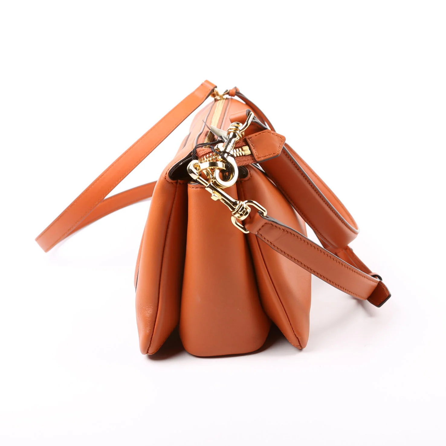 Mode Travia Small Spanish Leather Shoulder Bag Orange - Image 4