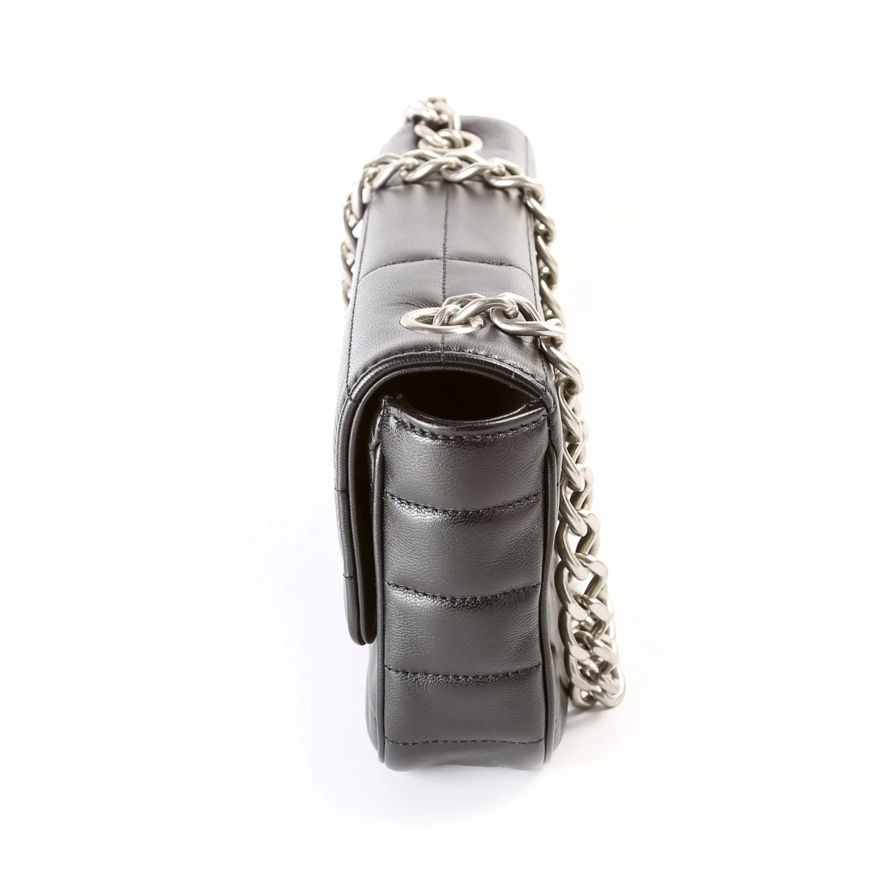 Monochrome Matelasse Shoulder Bag - Image 4
