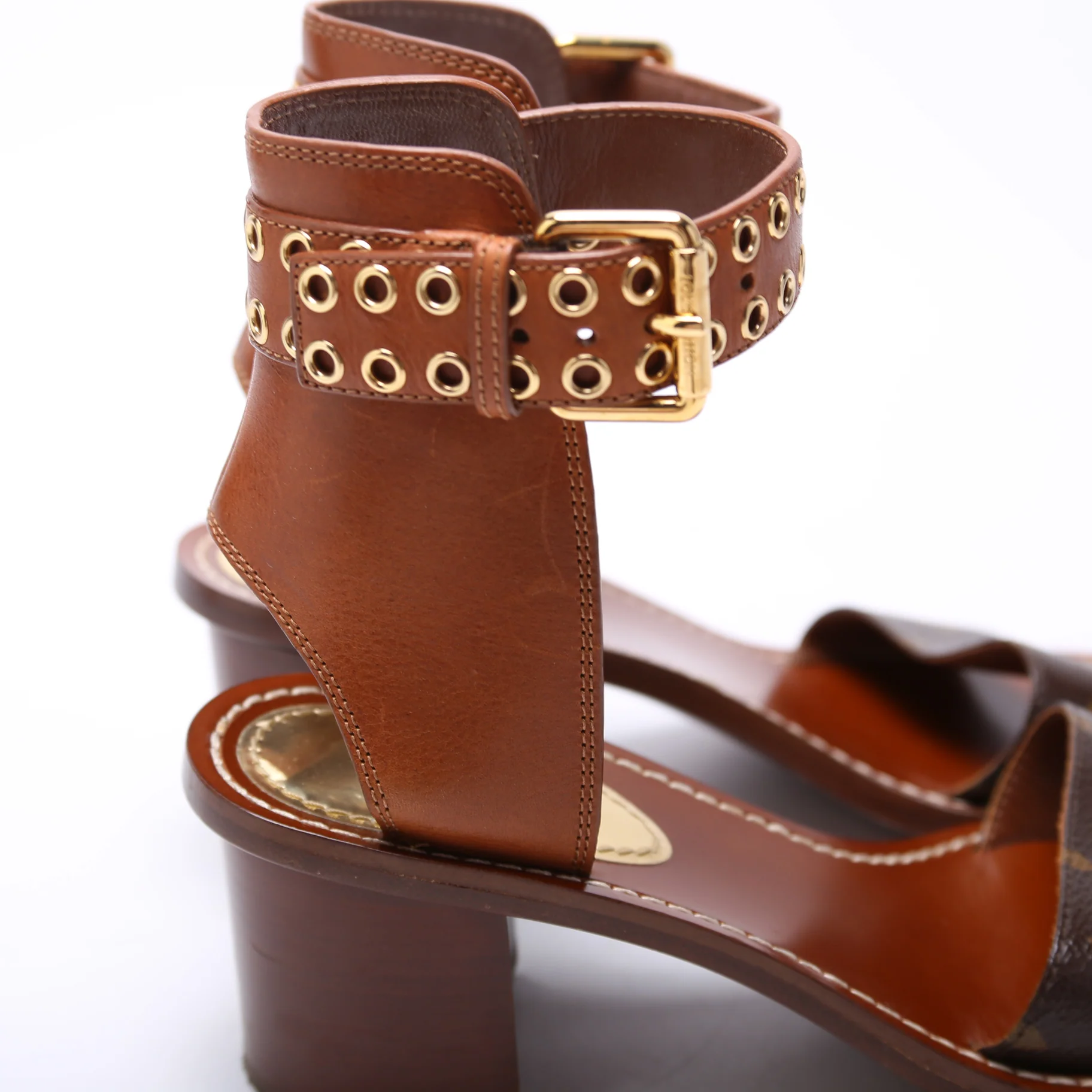Monogram Ankle Sandals Size 37 - Image 5