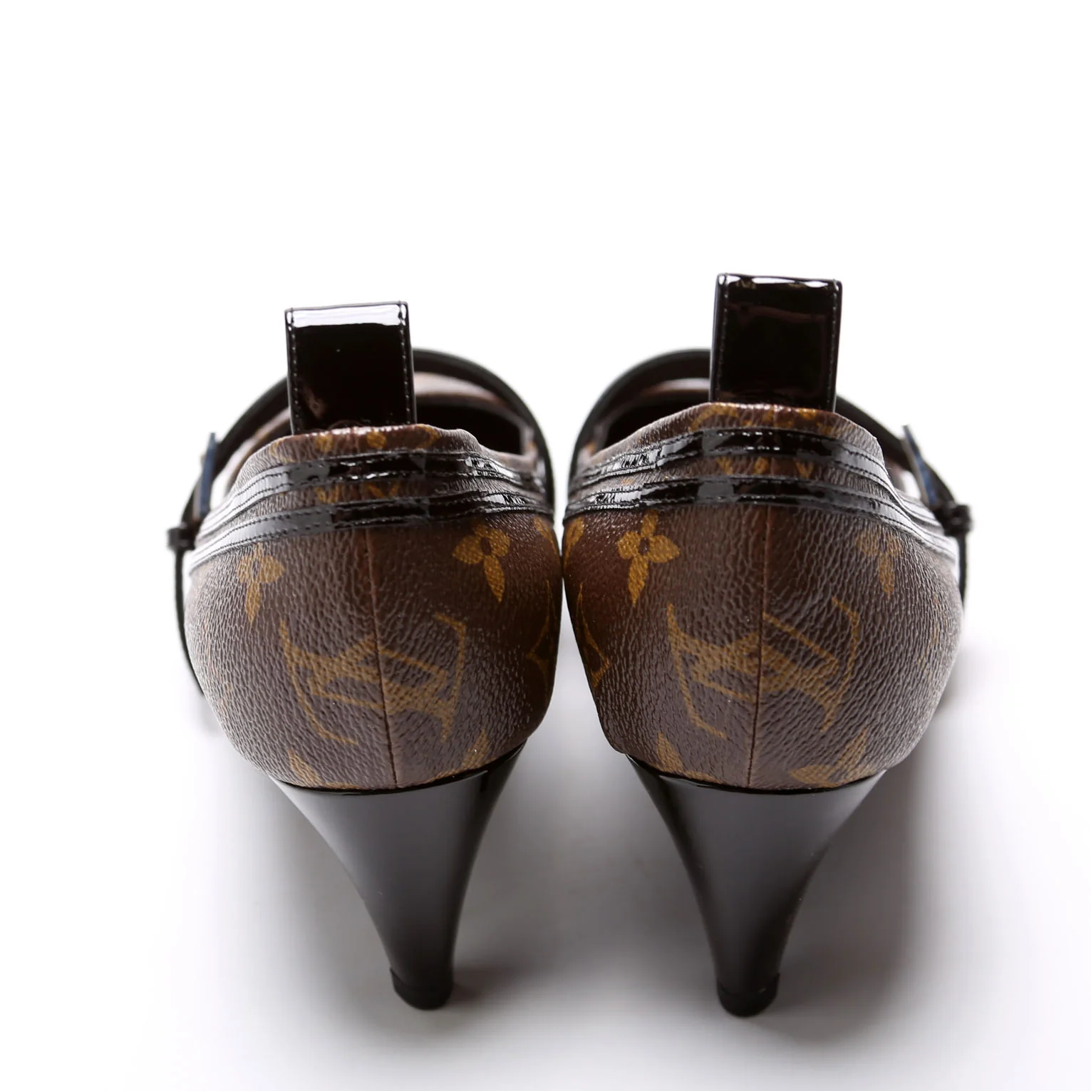Monogram Buckle Kitten Heels Size 41 Brown/Black - Image 4
