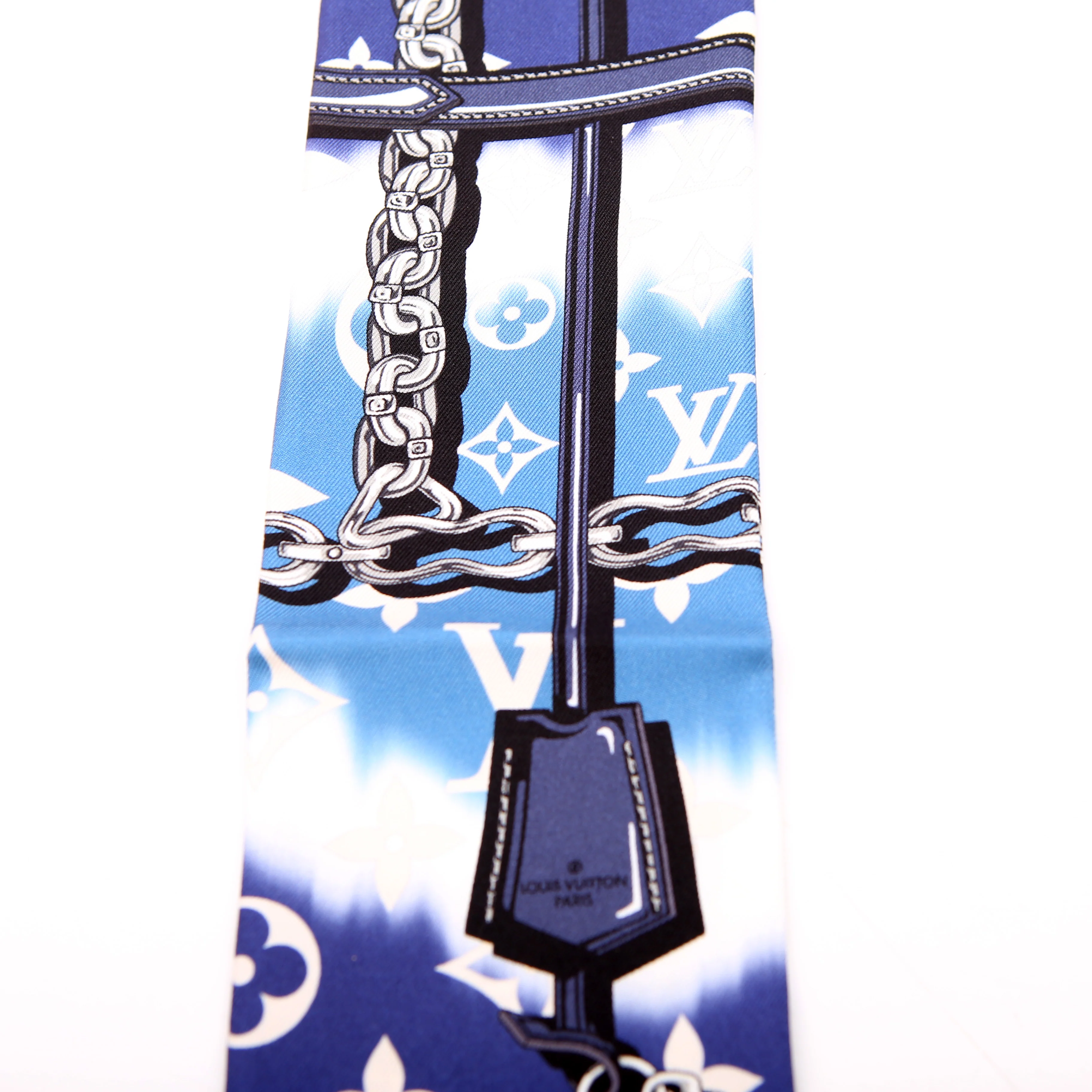 Monogram Escale Confidential Bandeau Scarf Blue - Image 6
