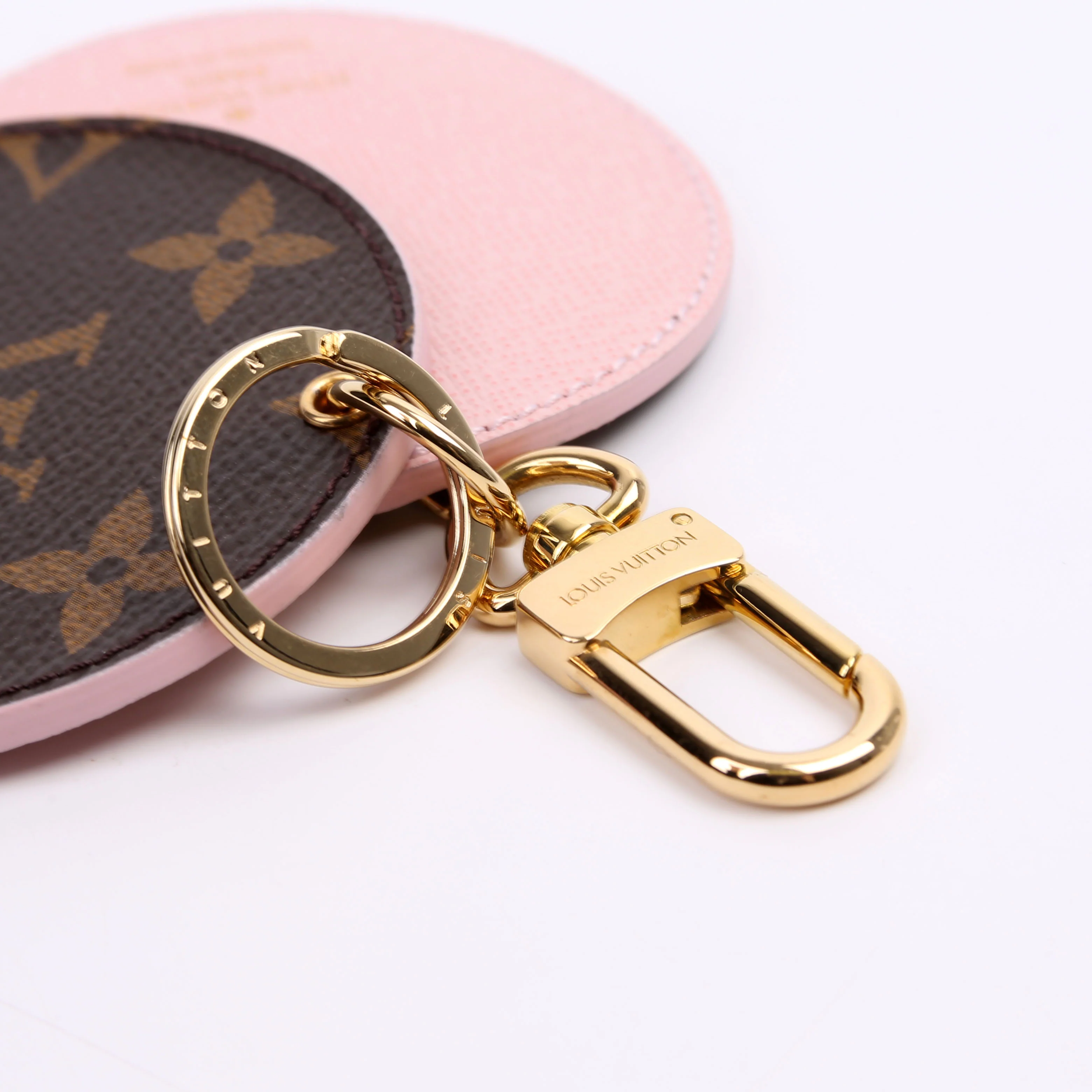 Monogram Mirror Bag Charm Pink - Image 3