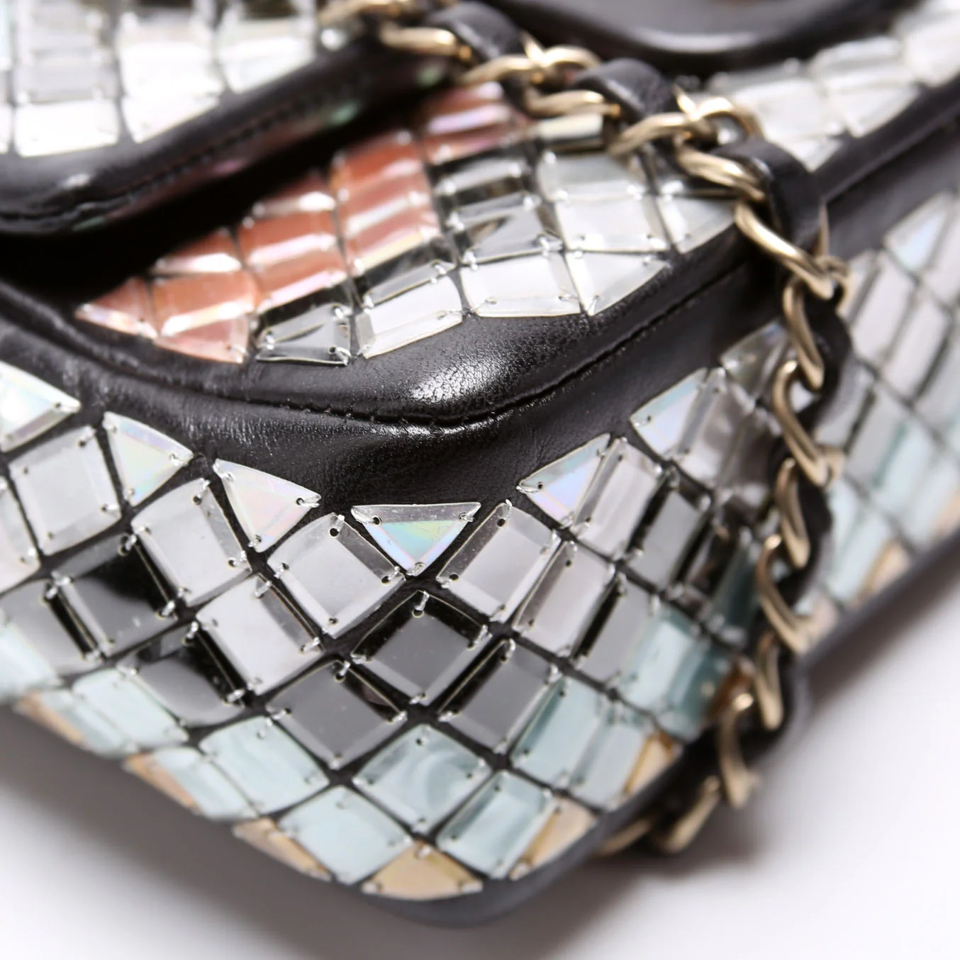Mosaic Embossed Small Flap Bag Lambskin 21M Multicolor - Image 5