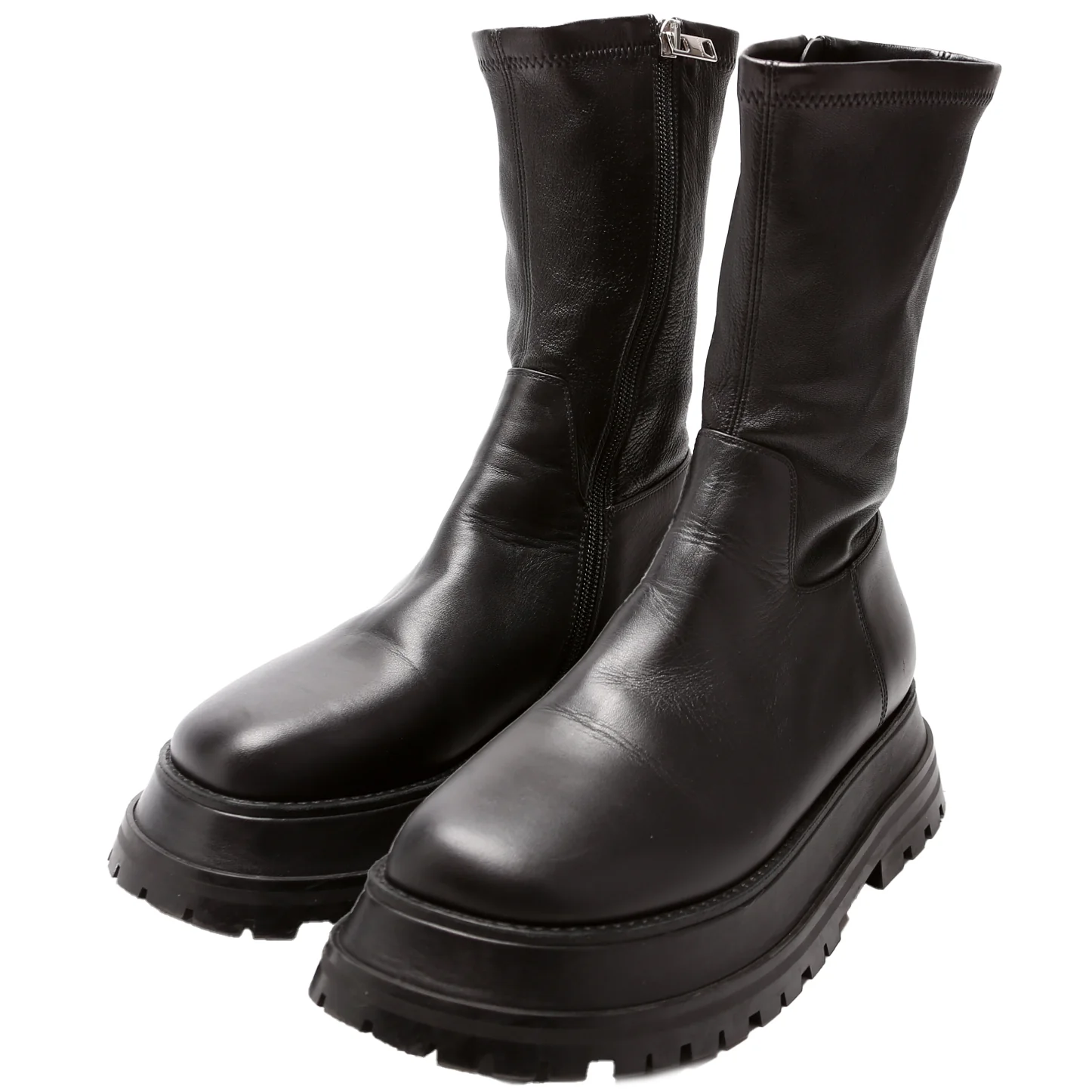 Moto Mid Leather Boots Size 38