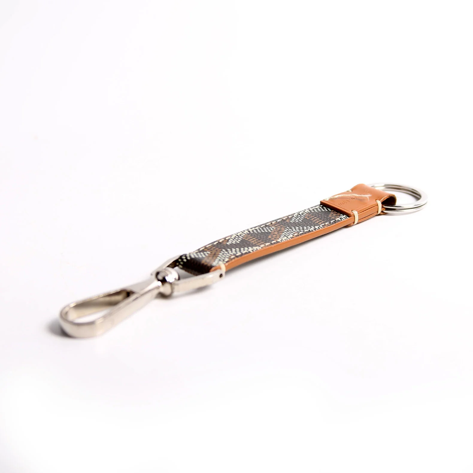 Mousqueton Canvas Key Ring Brown/Black - Image 2