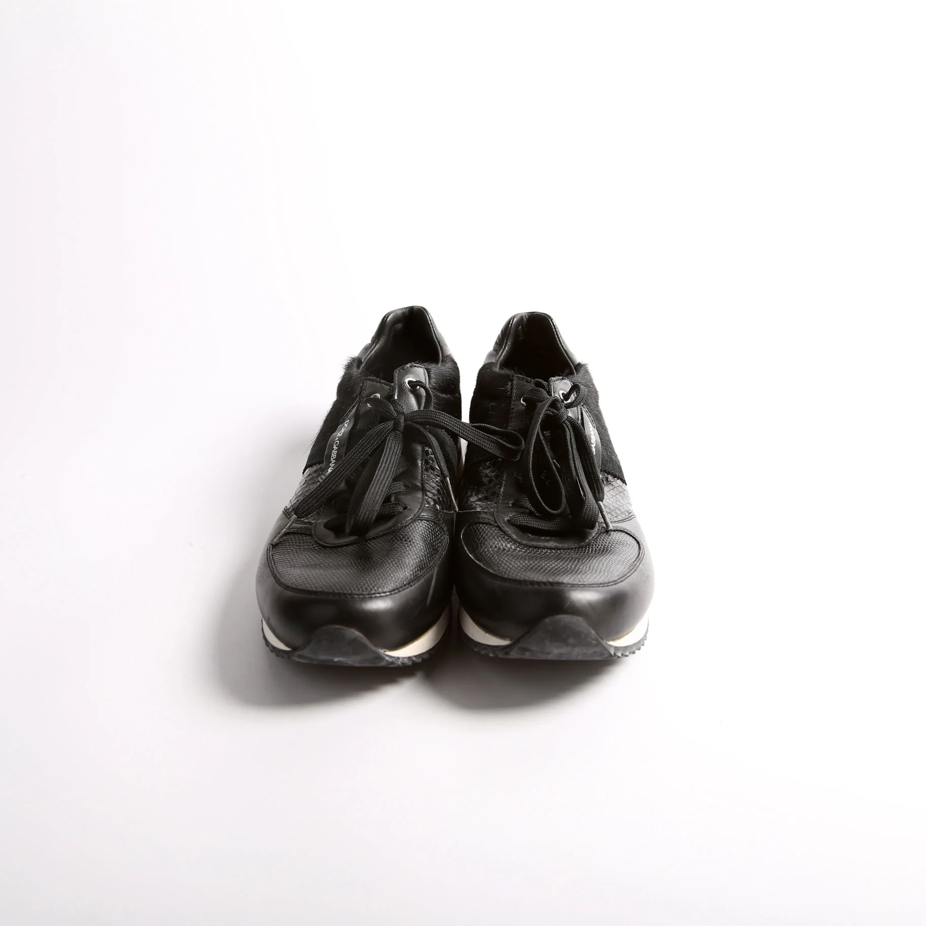Multi-Pattern Sneakers Men's Size 10 Black - Image 2