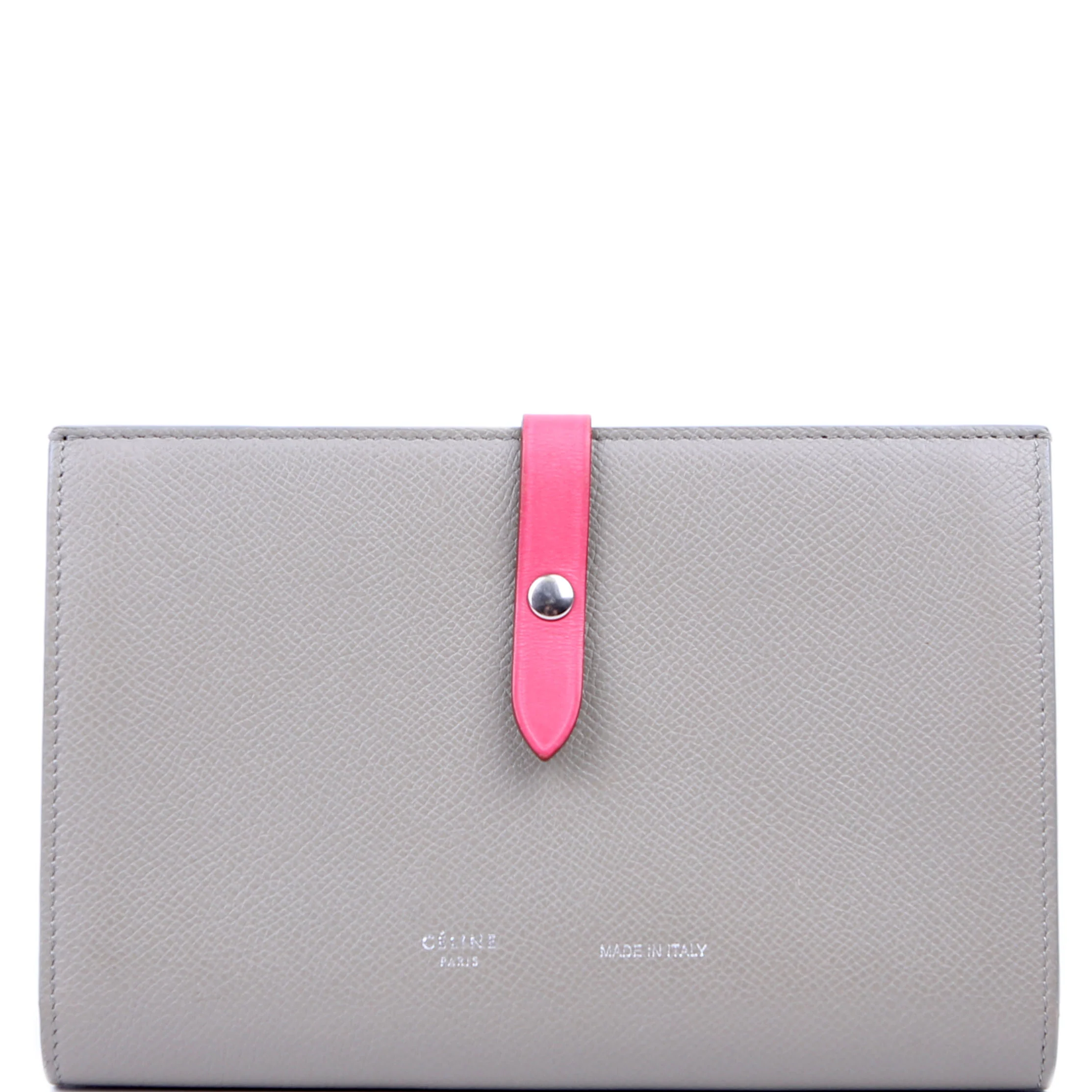 Multifunction Strap Wallet Large Grey/Pink