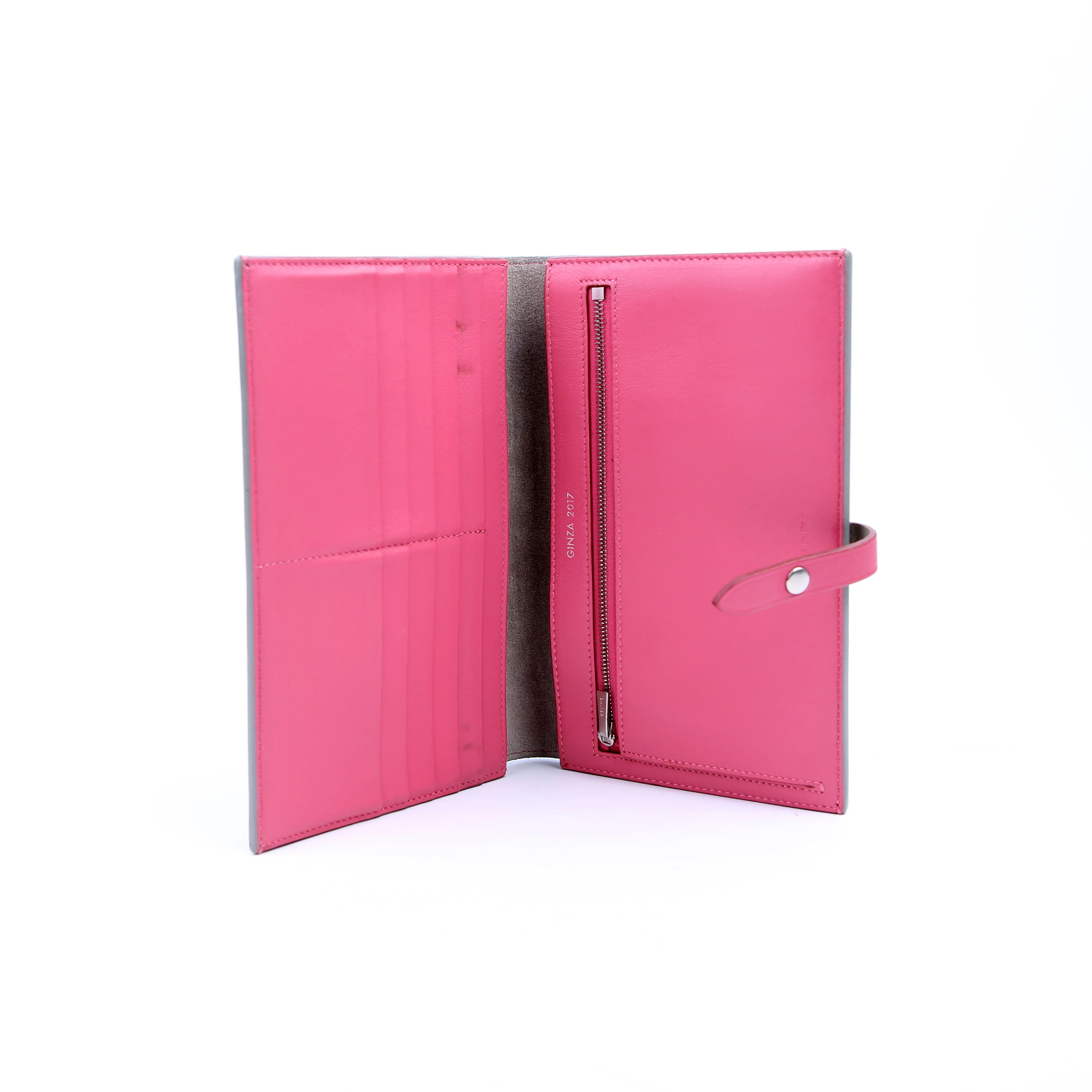 Multifunction Strap Wallet Large Grey/Pink - Image 12