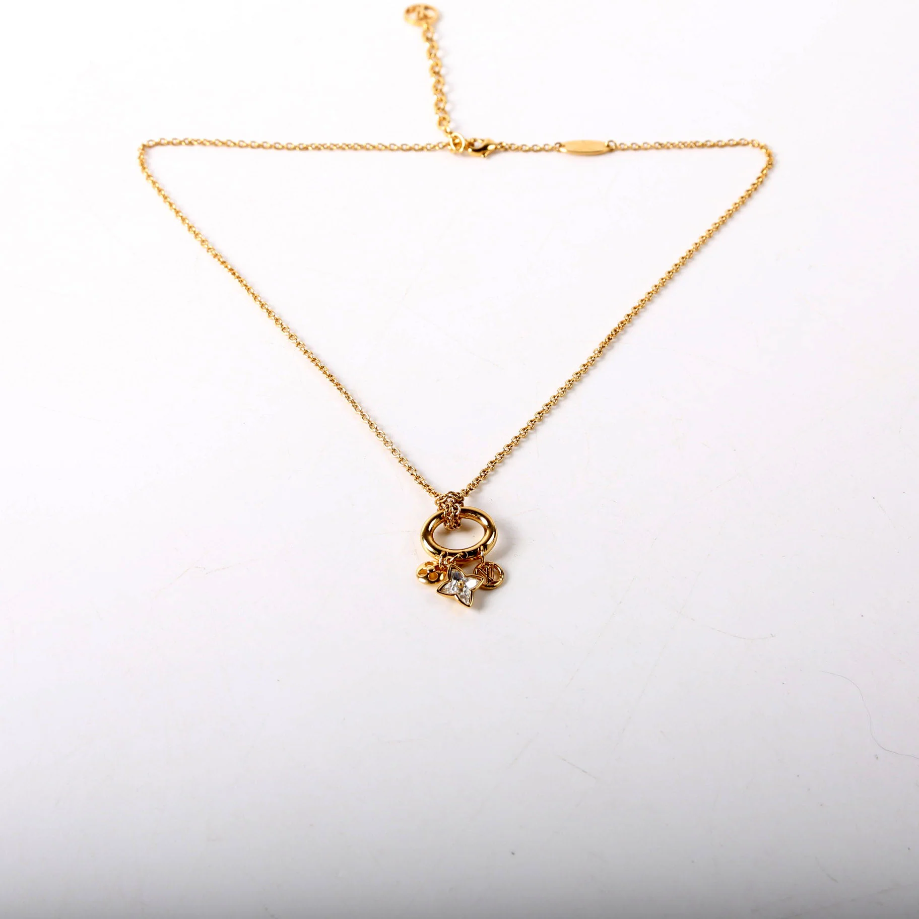 My Blooming Strass Necklace M00592 Gold - Image 6