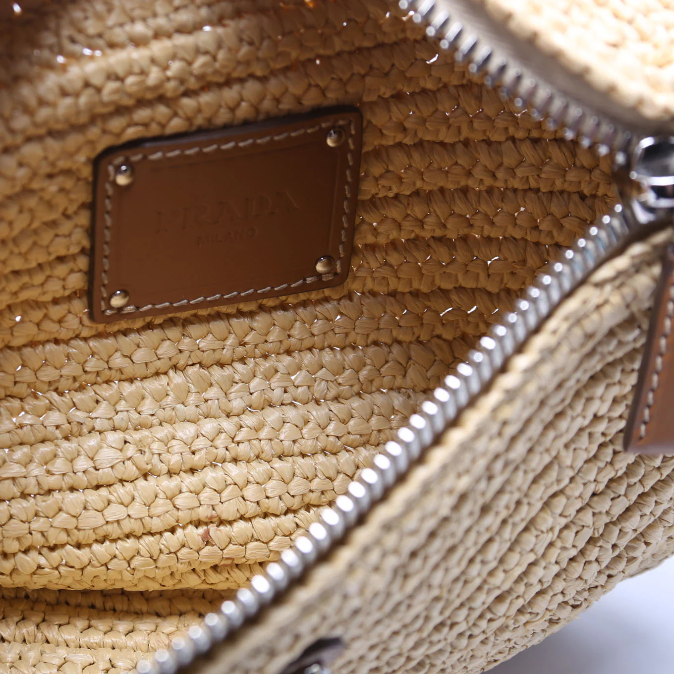 Natural Crochet Belt Bag Beige - Image 7