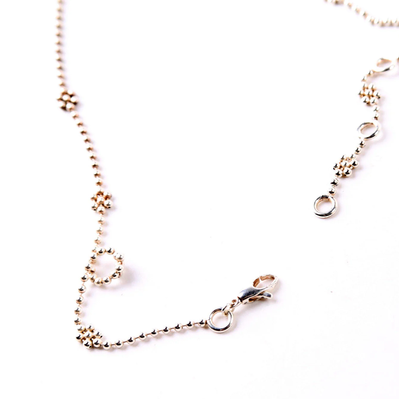 Necklace: Interlock G Flower Bead Chain 925 - Image 5