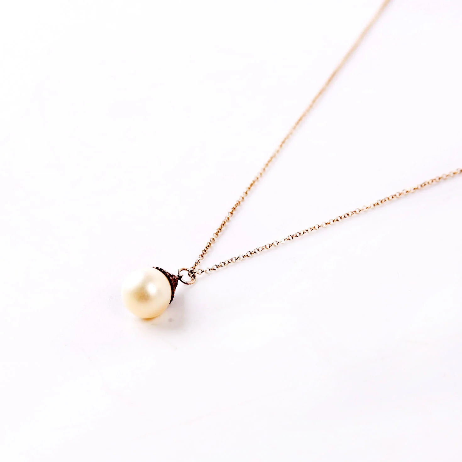 Ziegfeld 10MM Pearl Pendant 925 Necklace - Image 4