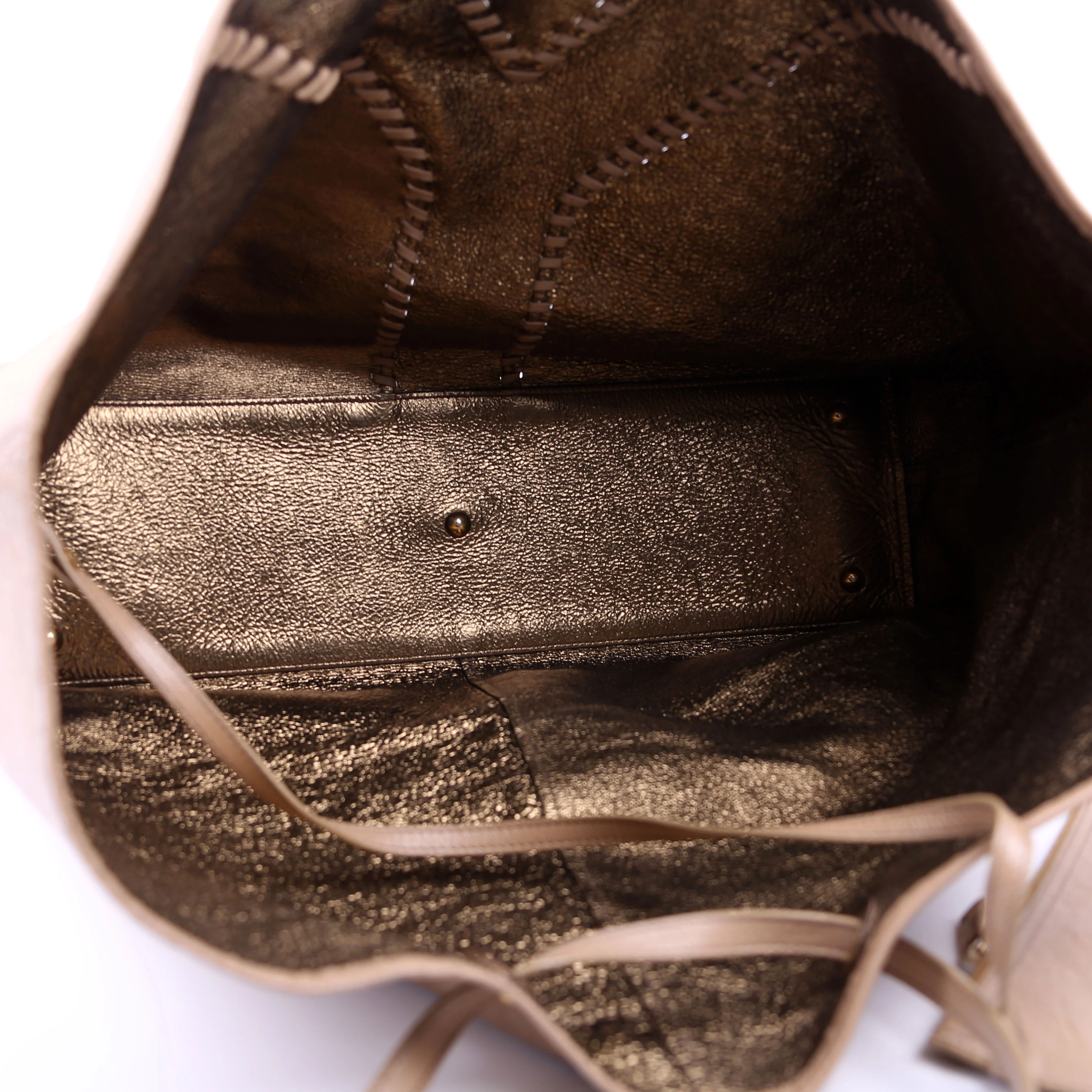 Neo Double Reversible Tote Leather Taupe - Image 15