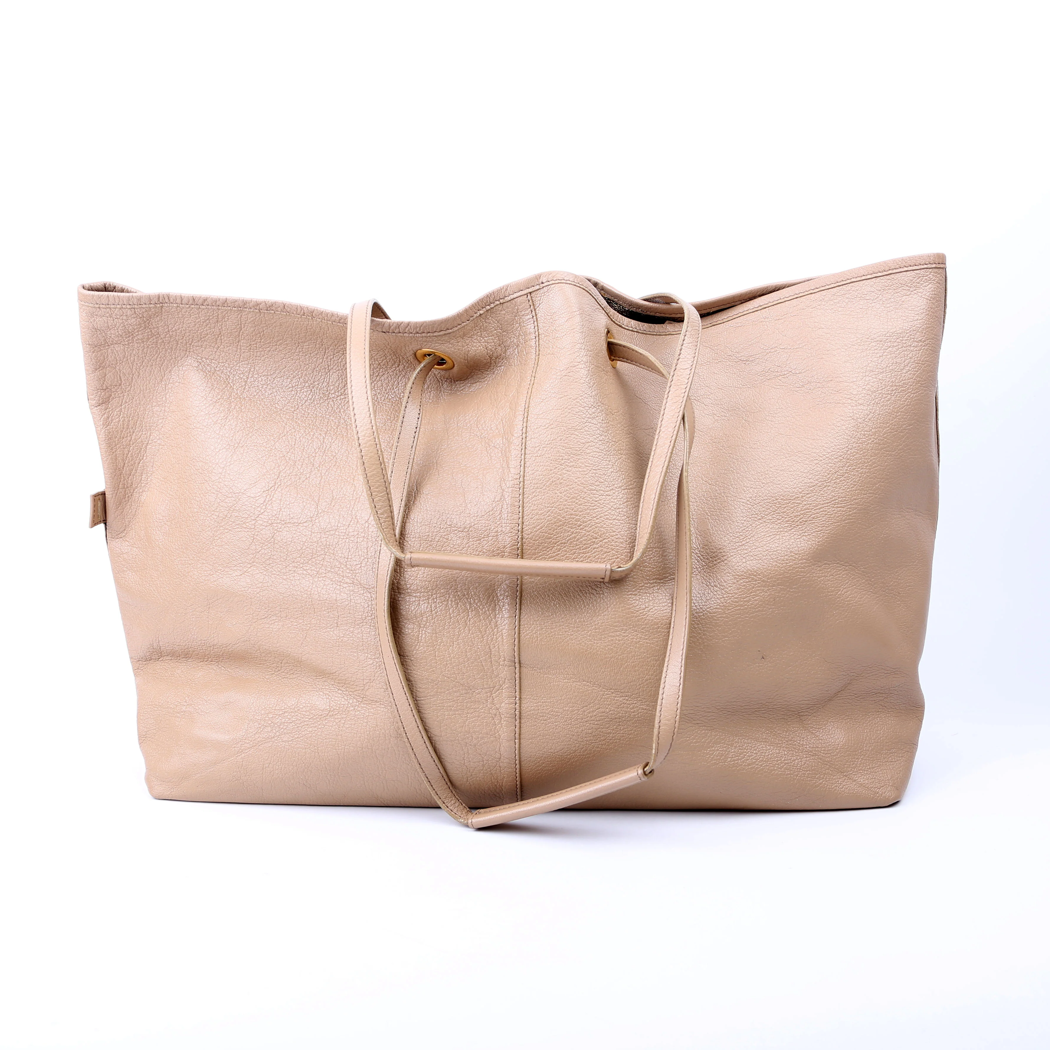 Neo Double Reversible Tote Leather Taupe - Image 2