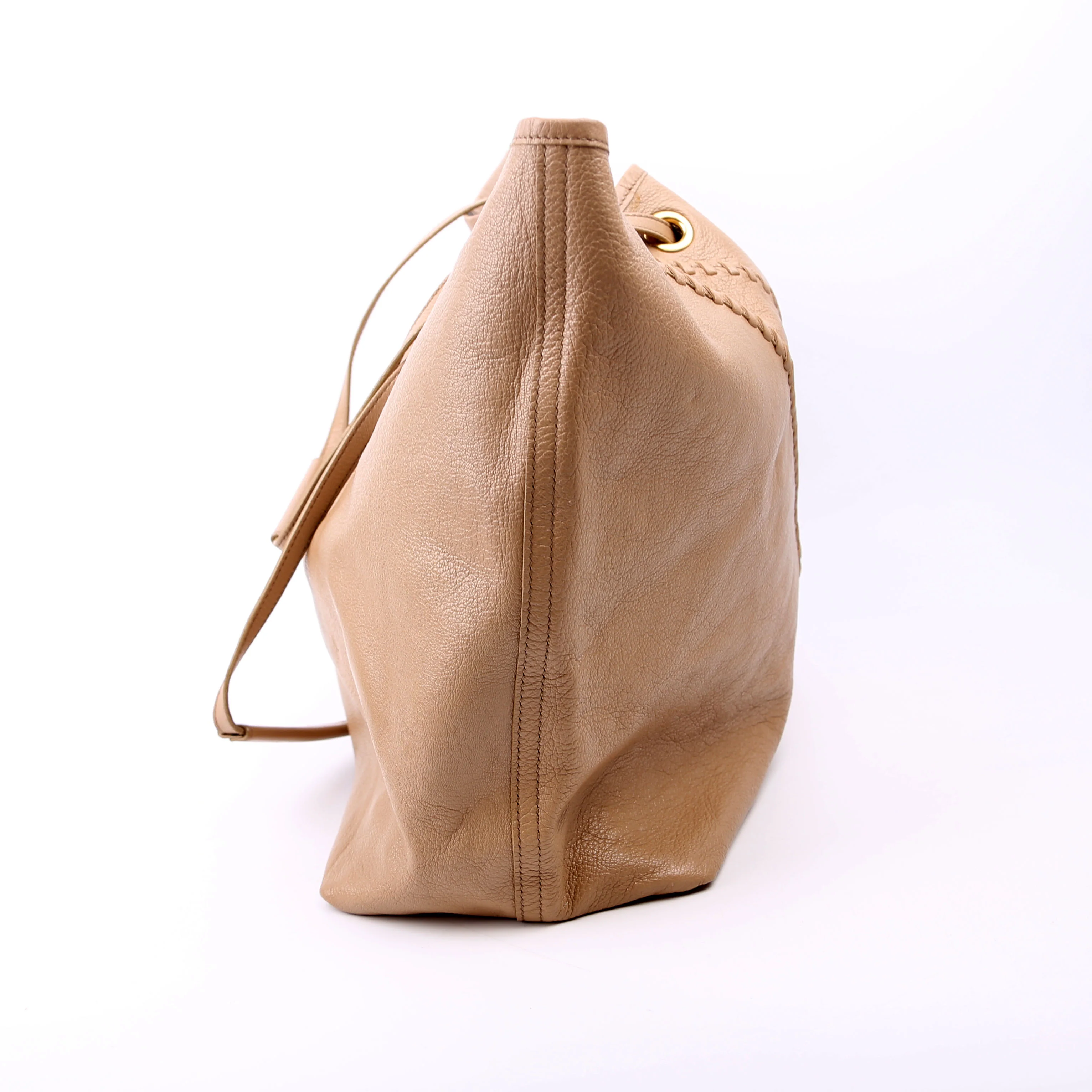 Neo Double Reversible Tote Leather Taupe - Image 3