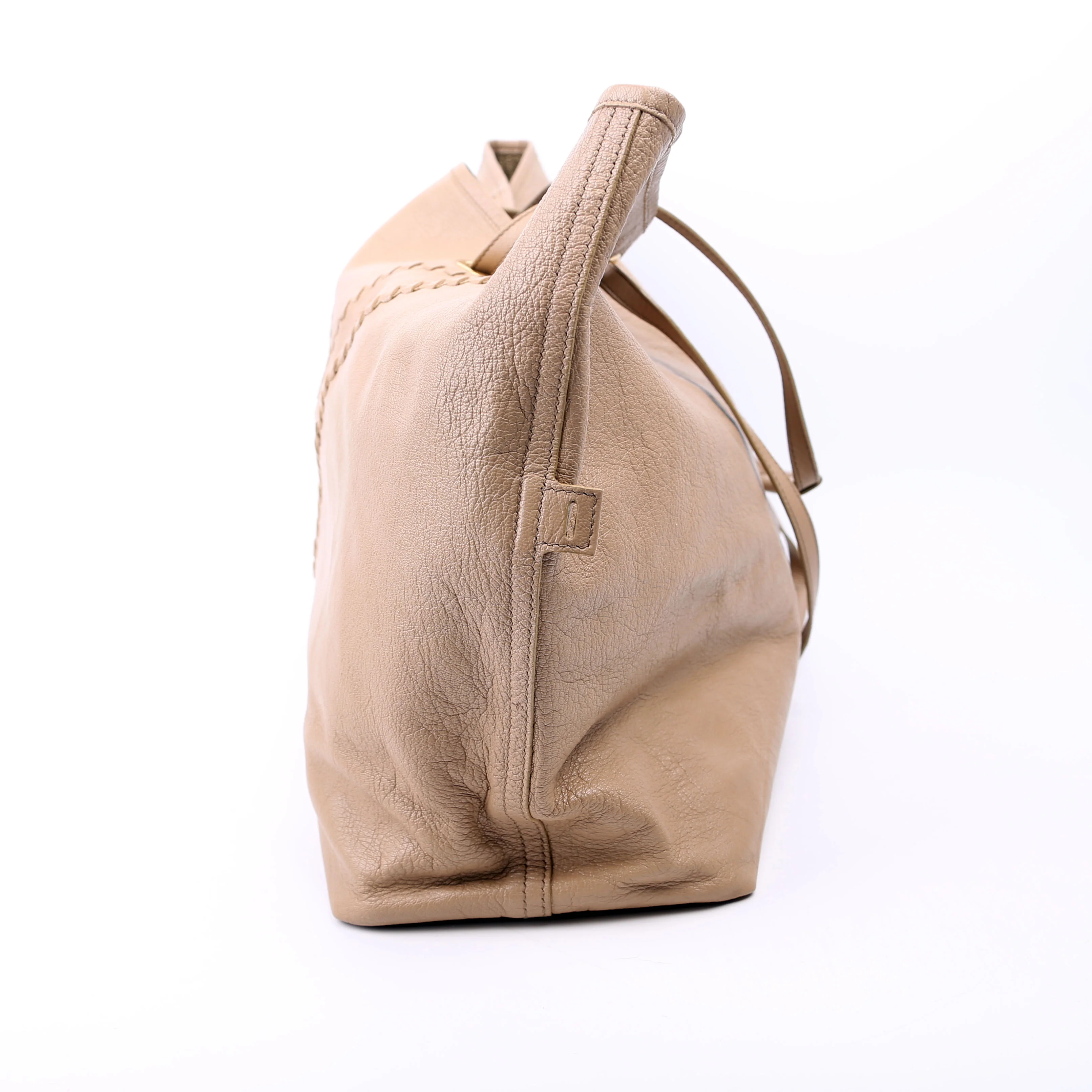 Neo Double Reversible Tote Leather Taupe - Image 4