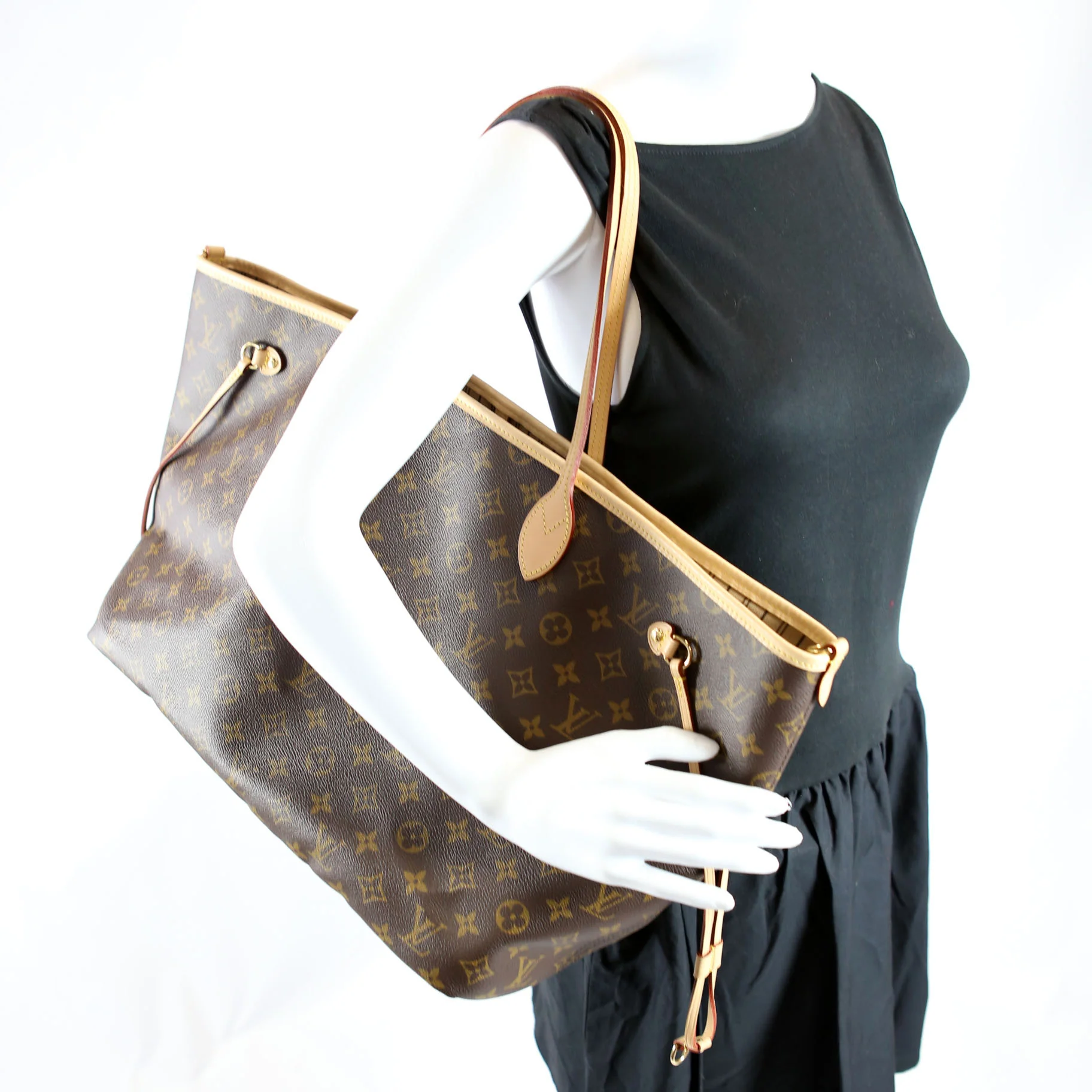 Neverfull GM Monogram Stamped Bando Inside Out - Image 15