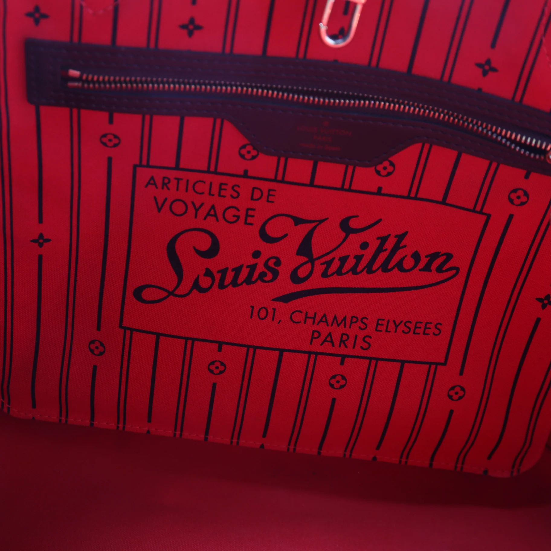 Neverfull MM Damier Ebene Red - Image 7
