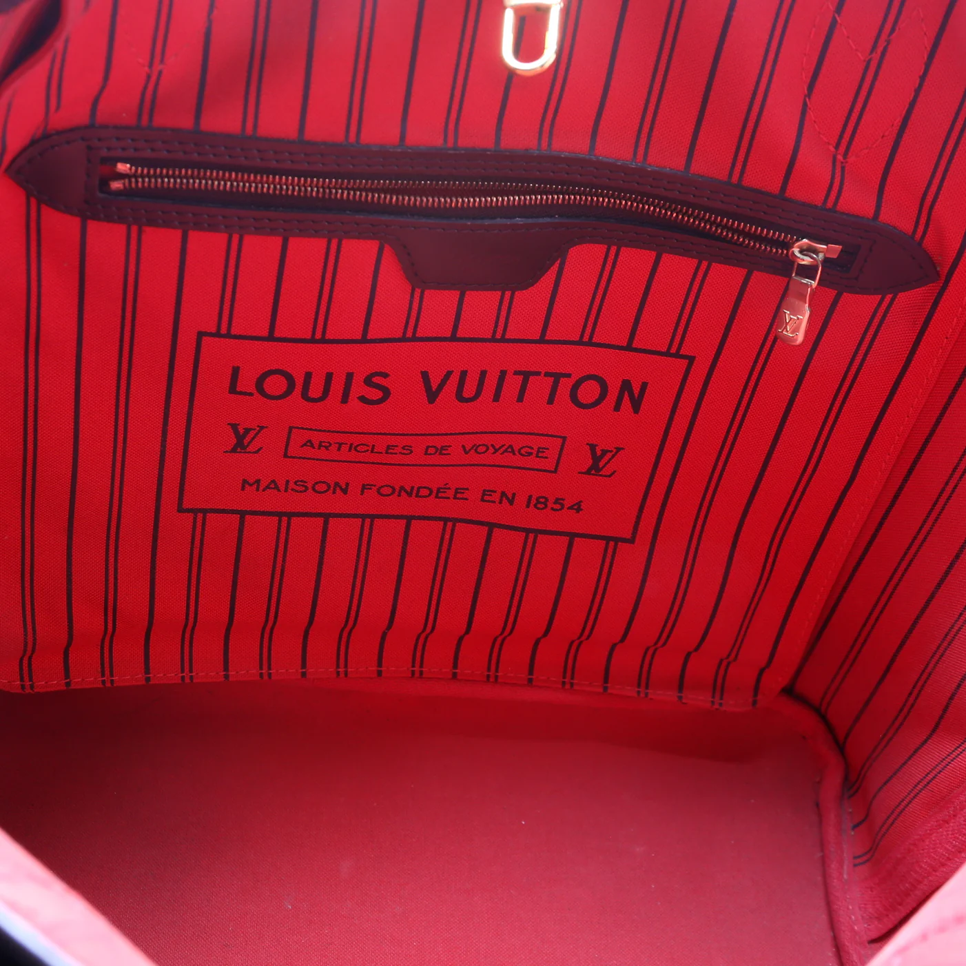 Neverfull MM Damier Ebene Red - Image 8