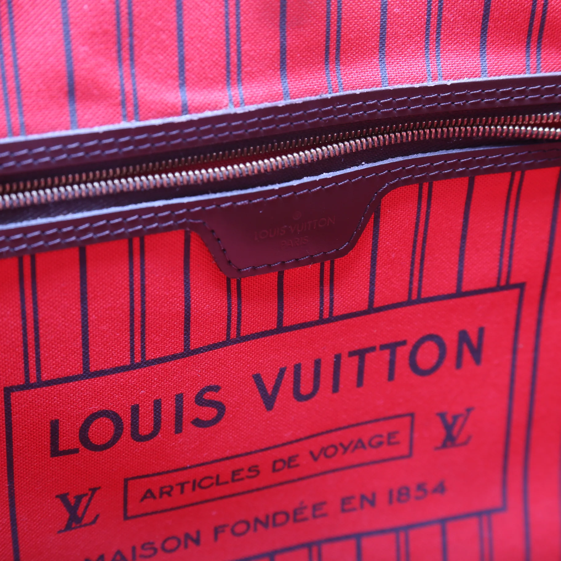 Neverfull MM Damier Ebene Red - Image 9