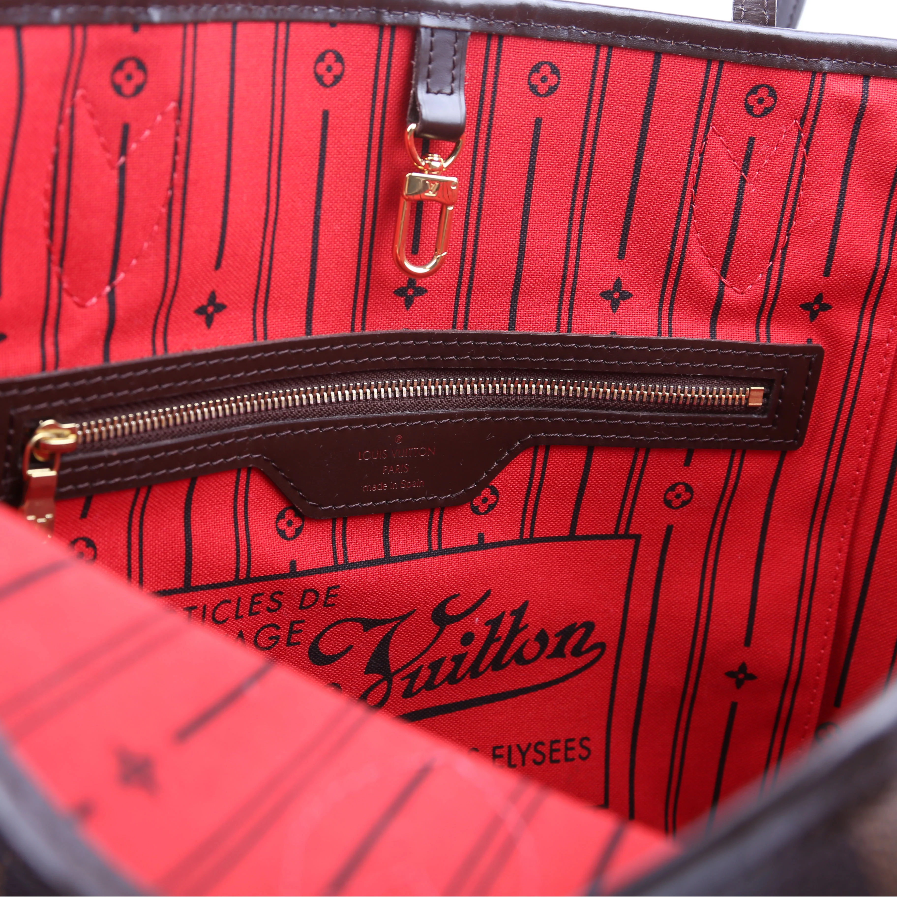 Neverfull MM Damier Ebene Red - Image 10